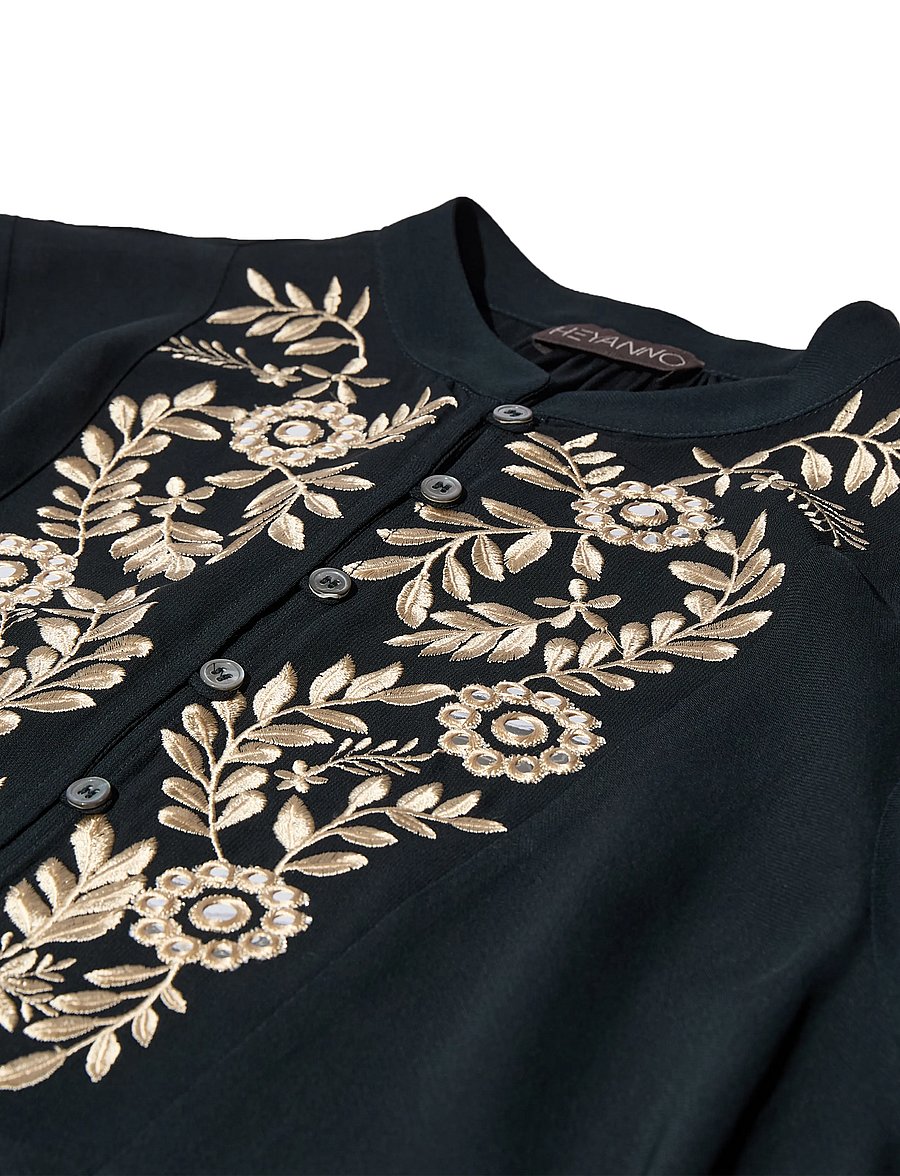 Heyanno - MMHDitto Vintage Shirt - long sleeved blouses - black - 4