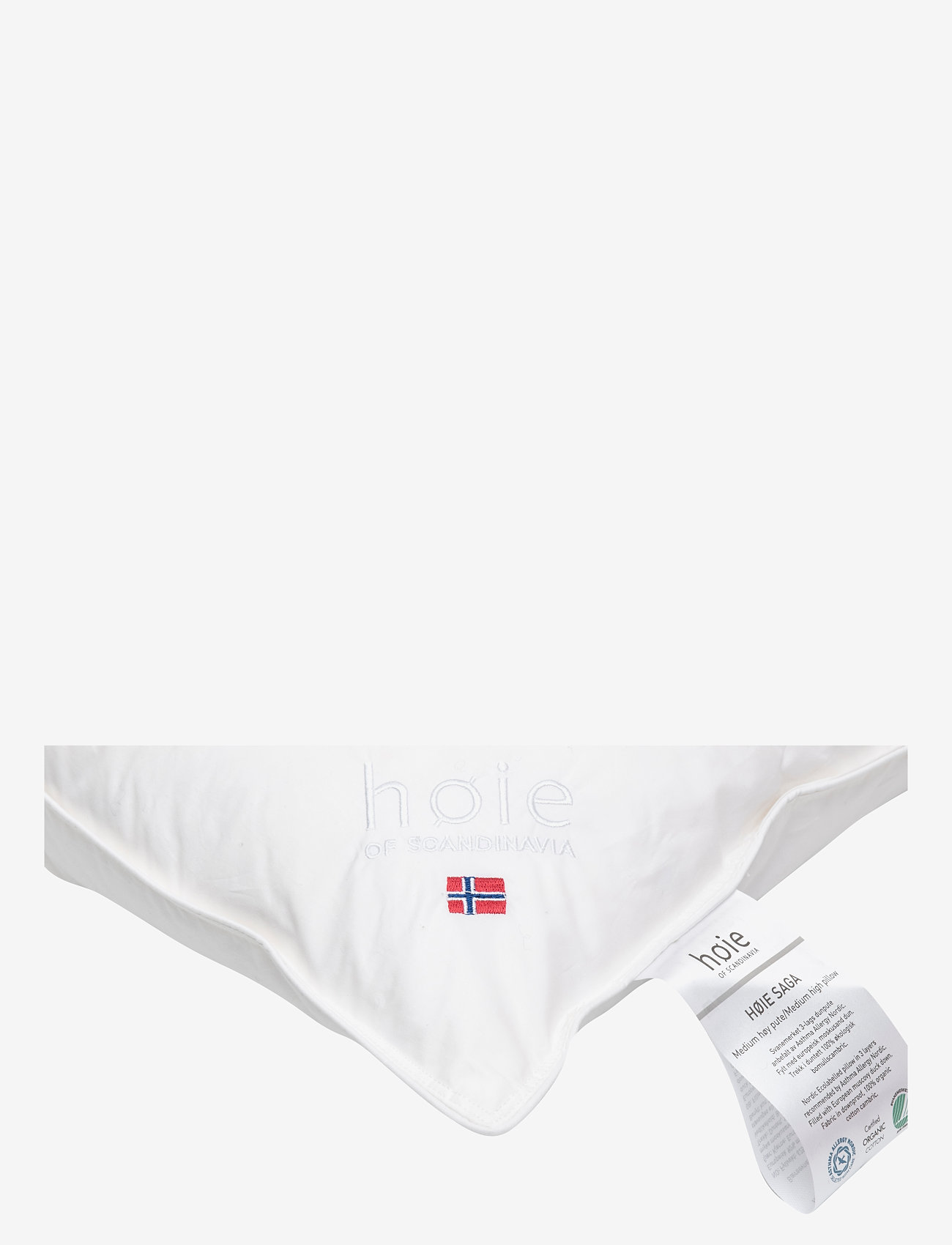 Høie of Scandinavia  - Saga medium high down pillow - pillows - white - 2