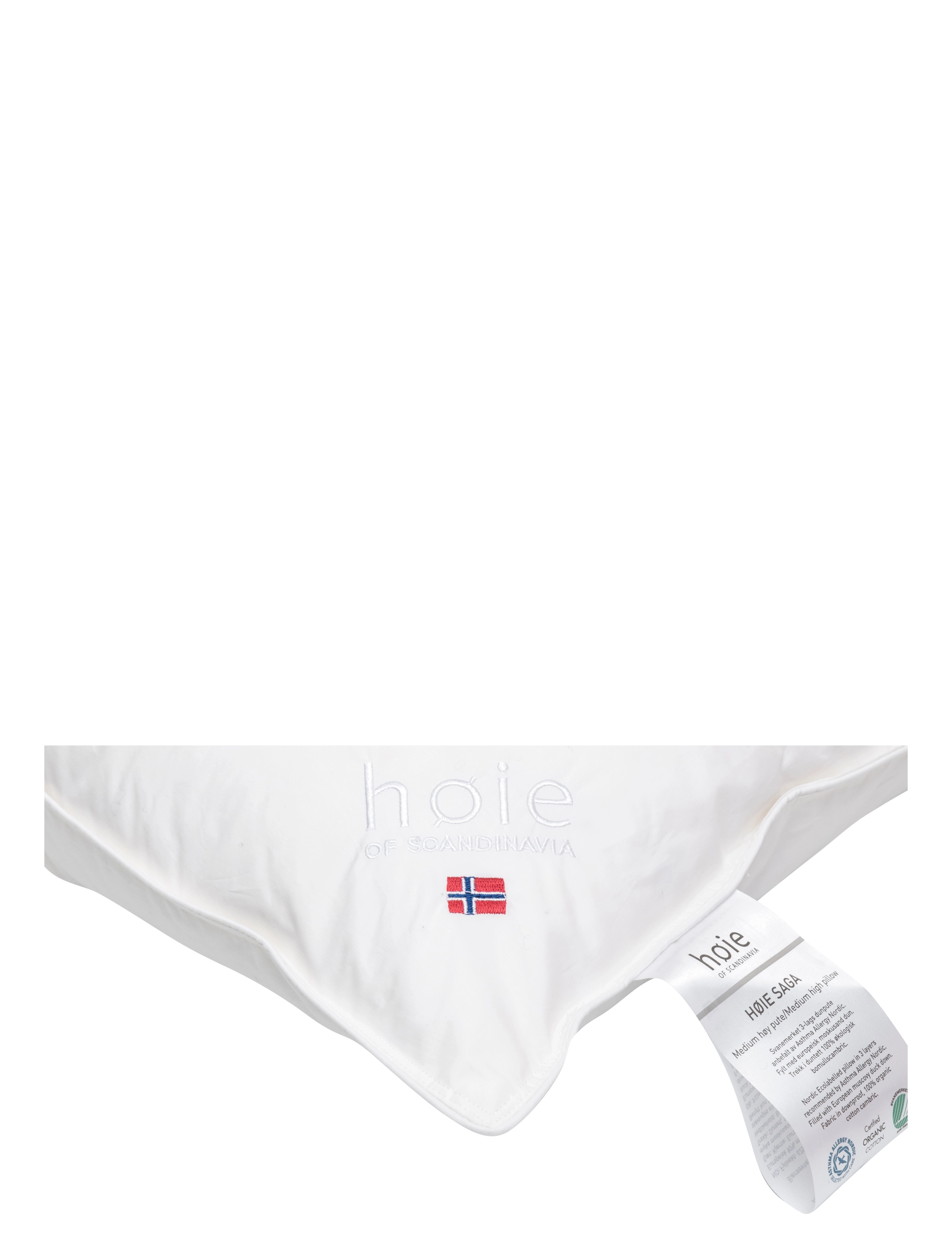 Høie of Scandinavia  - Saga medium high down pillow - pillows - white - 2