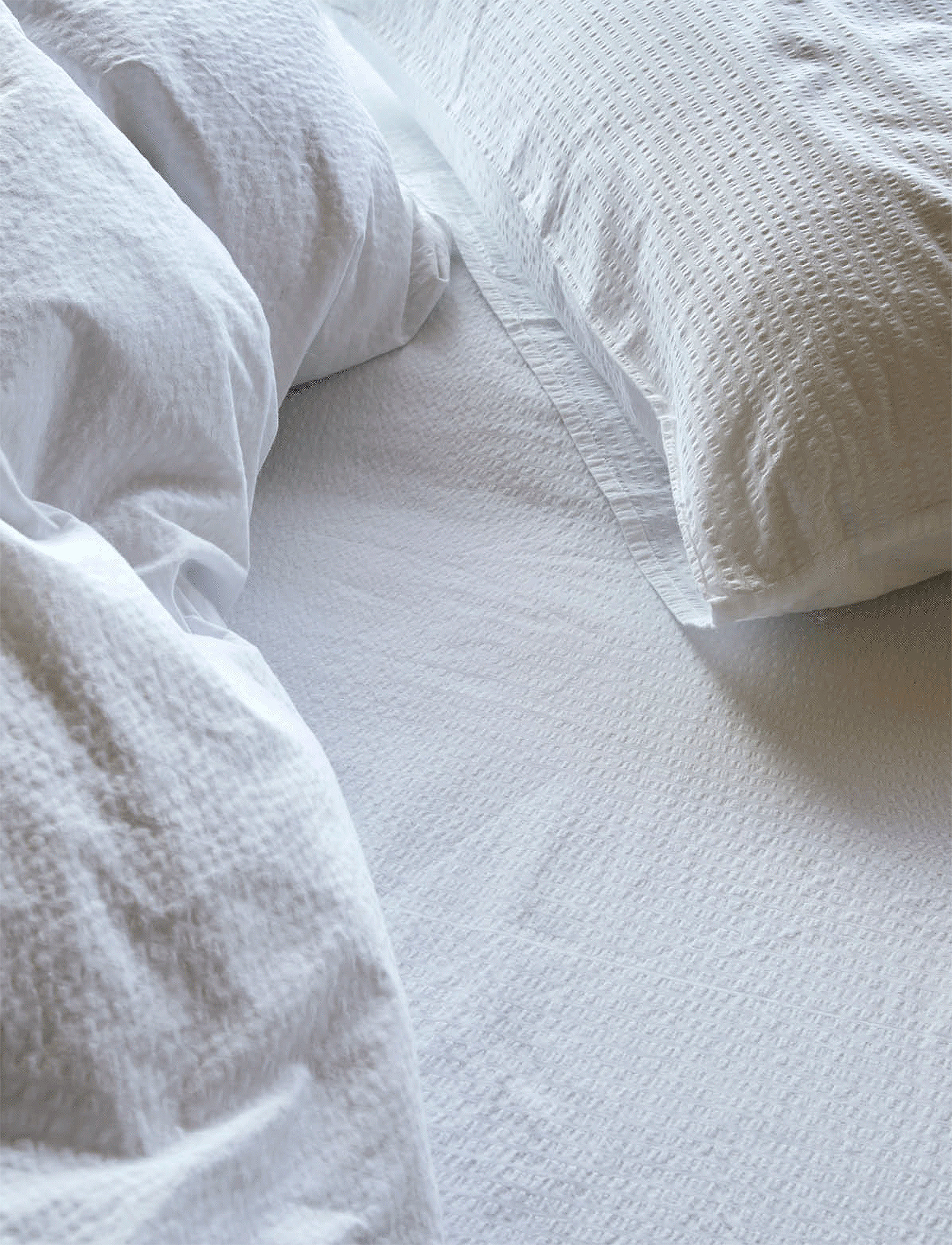 Høie of Scandinavia  - Pure woven seersucker Bed set - white - 5