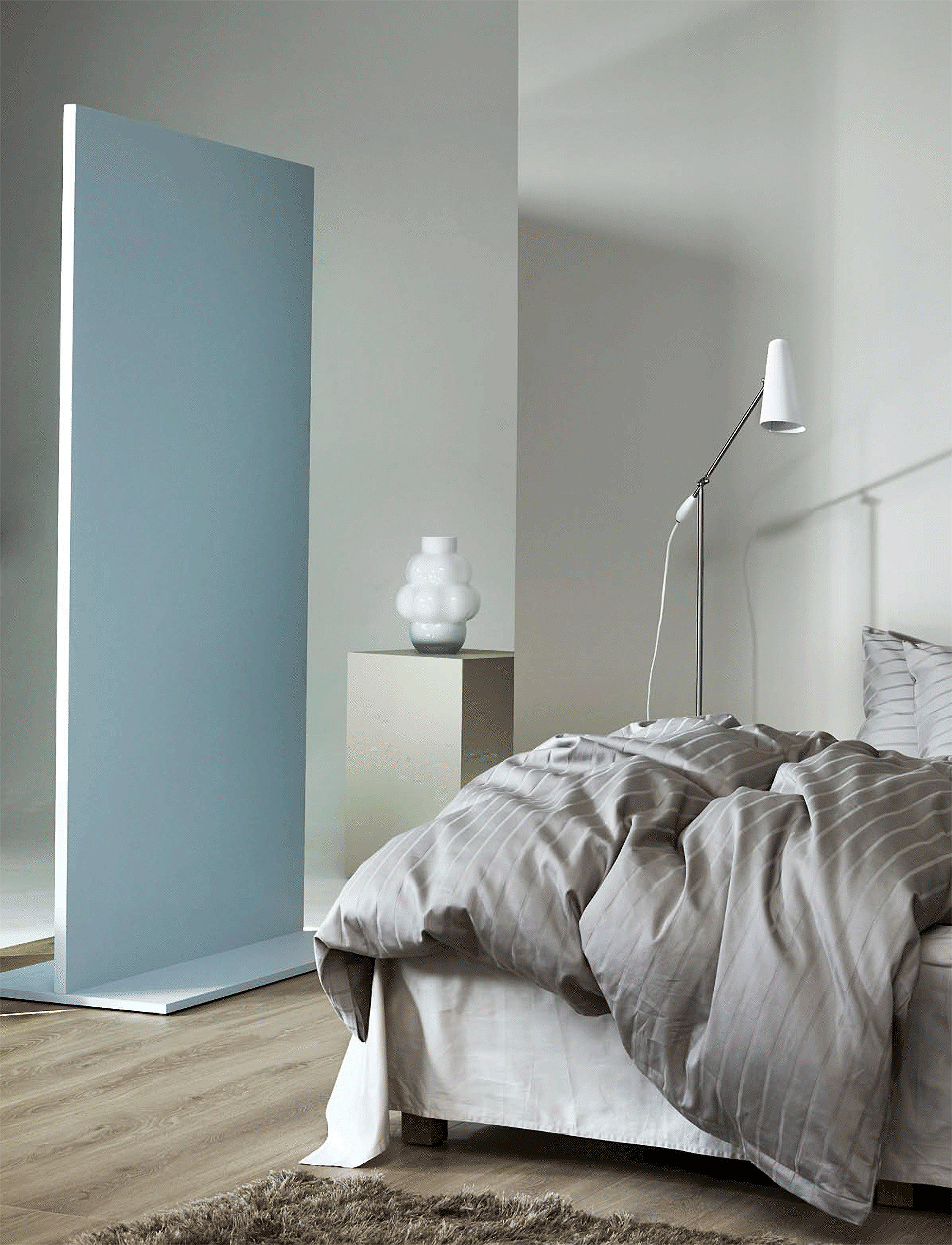 Høie of Scandinavia  - Milano satin sengetøj - sengesæt - light grey - 2