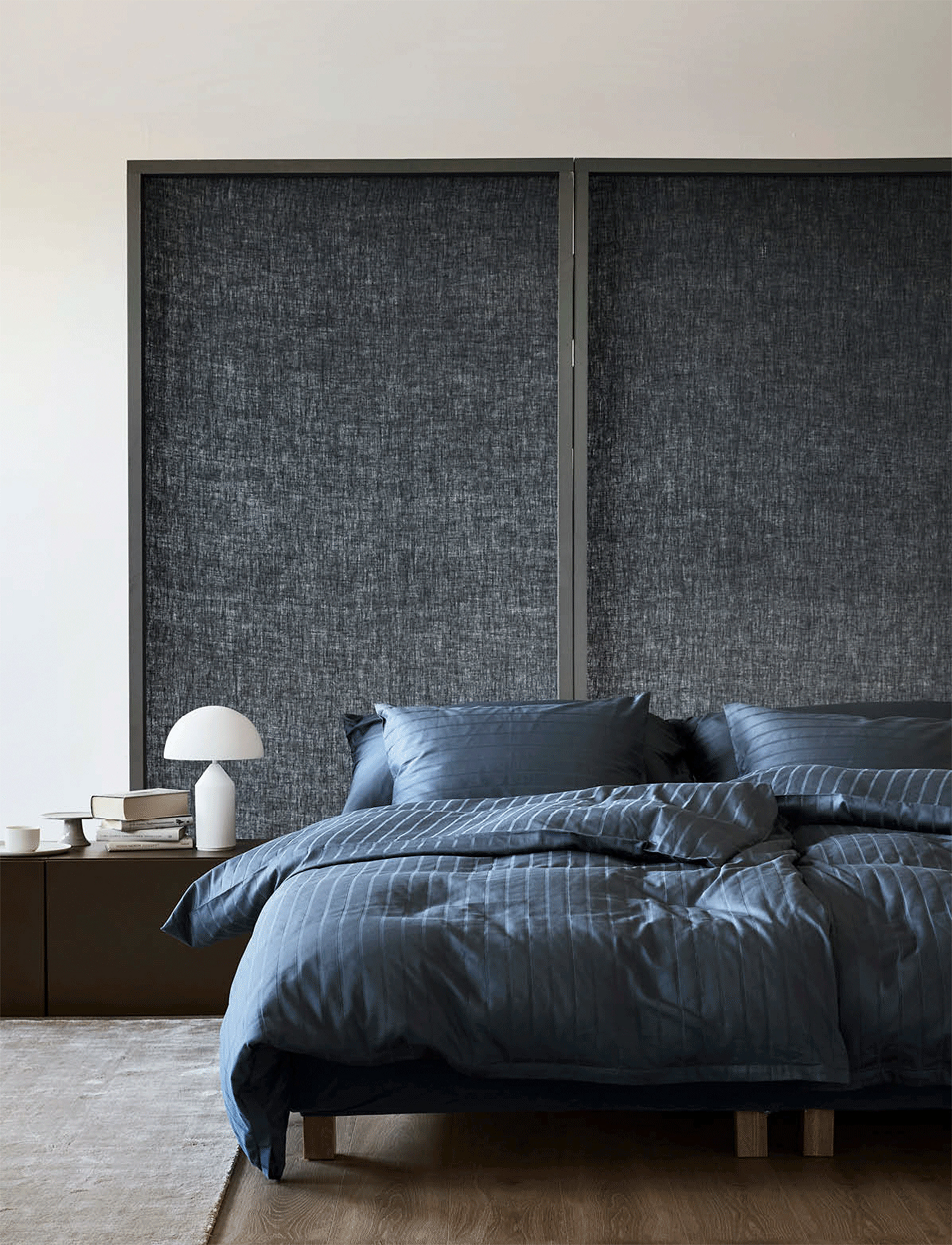 Høie of Scandinavia Milano Satin Sengetøj, 140X220;60X63 cm, Blue, Sengetekstiler > Sengesæt, Unisex