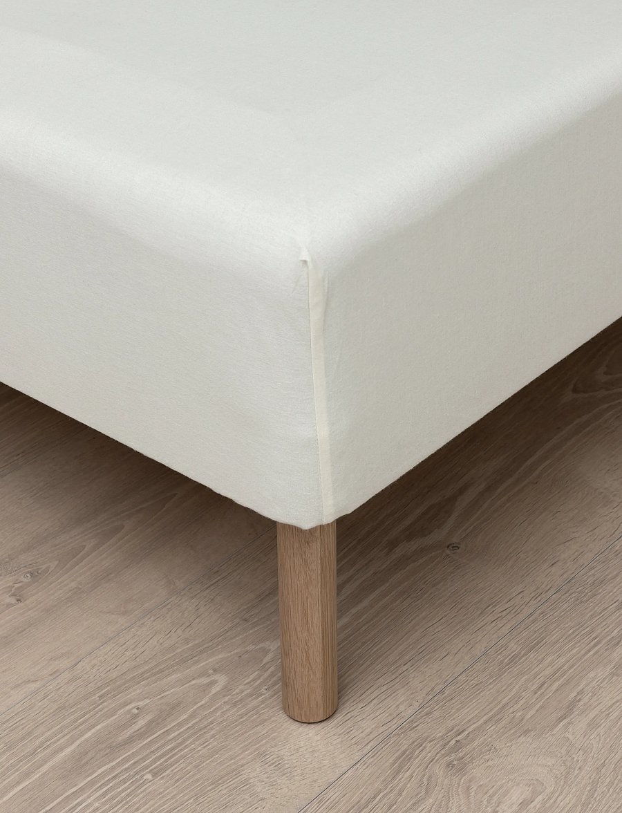 Høie of Scandinavia - Formfitted Flanell sheet - tõmmatavad linad - creme - 0