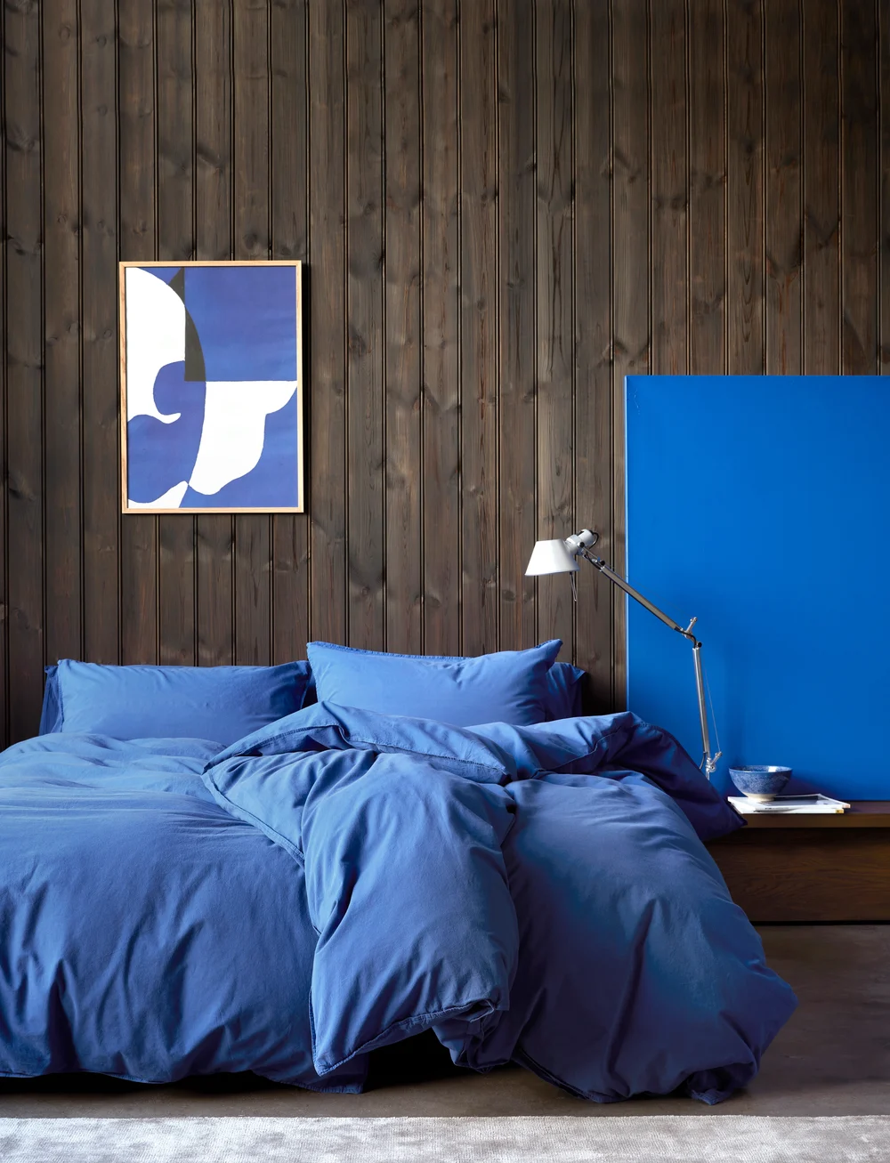 Høie of Scandinavia - Frøya Organic Stonewashed bed set - bed linen - ultramarine - 1