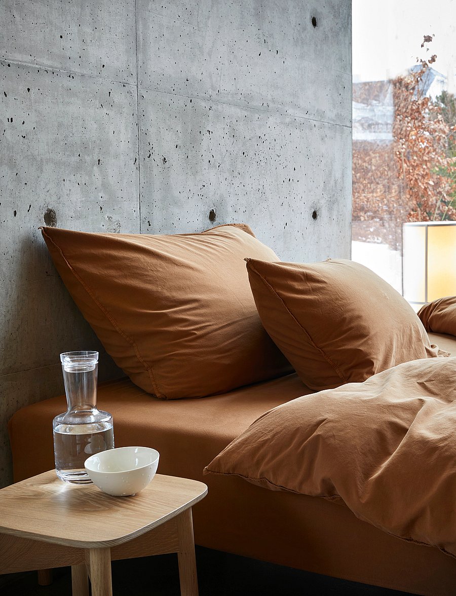 Høie of Scandinavia - Frøya Stonewashed Formfitted Sheet - cinnamon - 2
