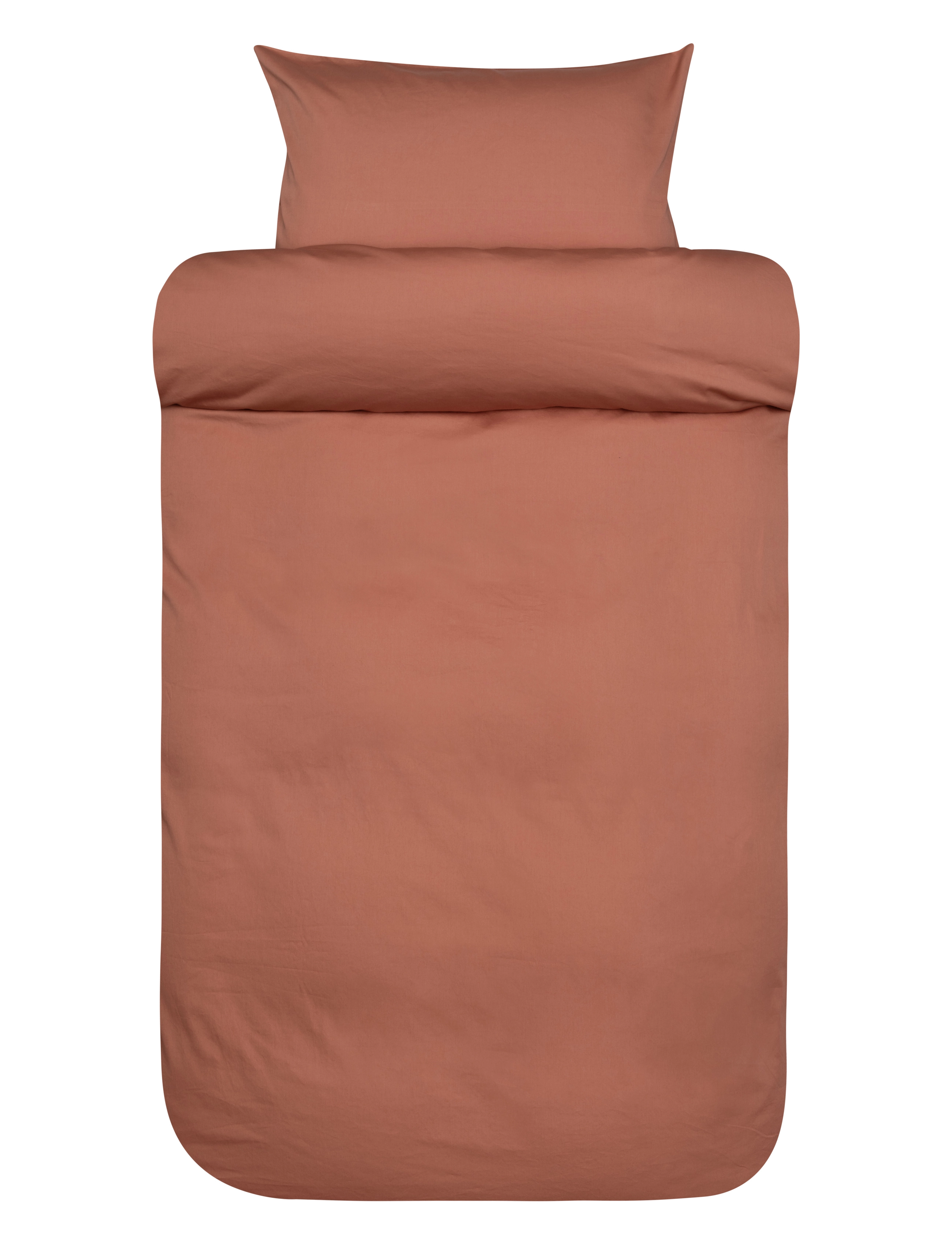 Høie of Scandinavia  Harmoni Stonewashed sateen bed set - Høie - TERRACOTTA / brown