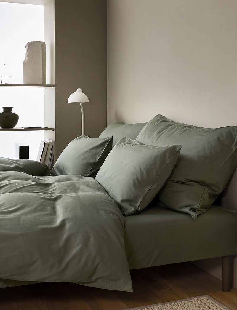 Høie of Scandinavia - Harmoni Stonewashed sateen pillow case - madalaimad hinnad - muted green - 1