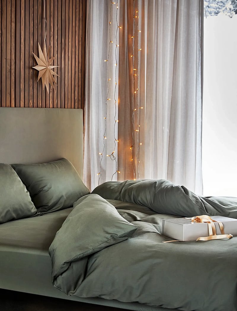 Høie of Scandinavia - Harmoni set dämpad grön S - bed sets - muted green - 2