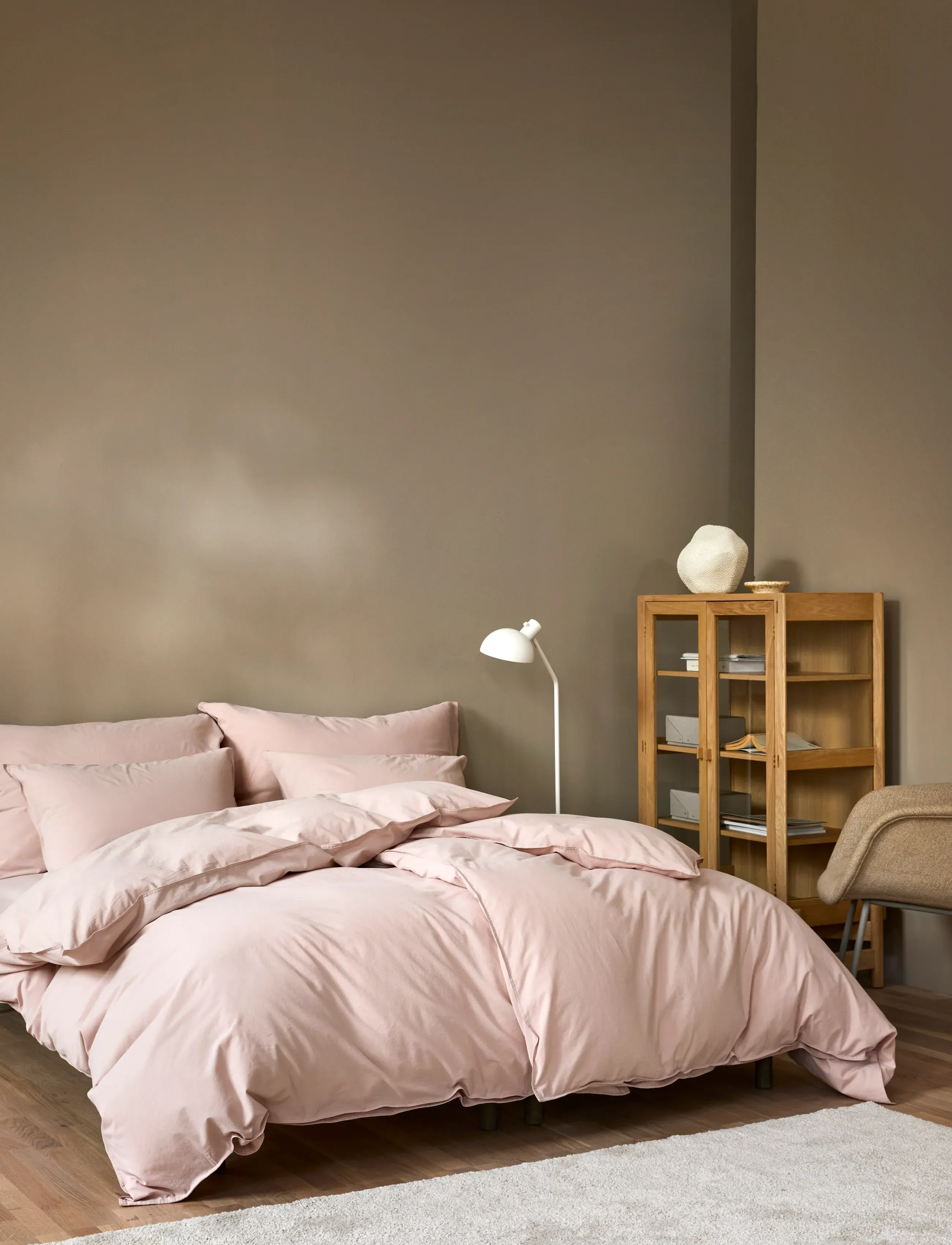 Høie of Scandinavia Frøya Stonewashed, Organic Cotton Bed Set, 140X200/60X63, Pink, Sengetekstiler > Sengesæt, Unisex