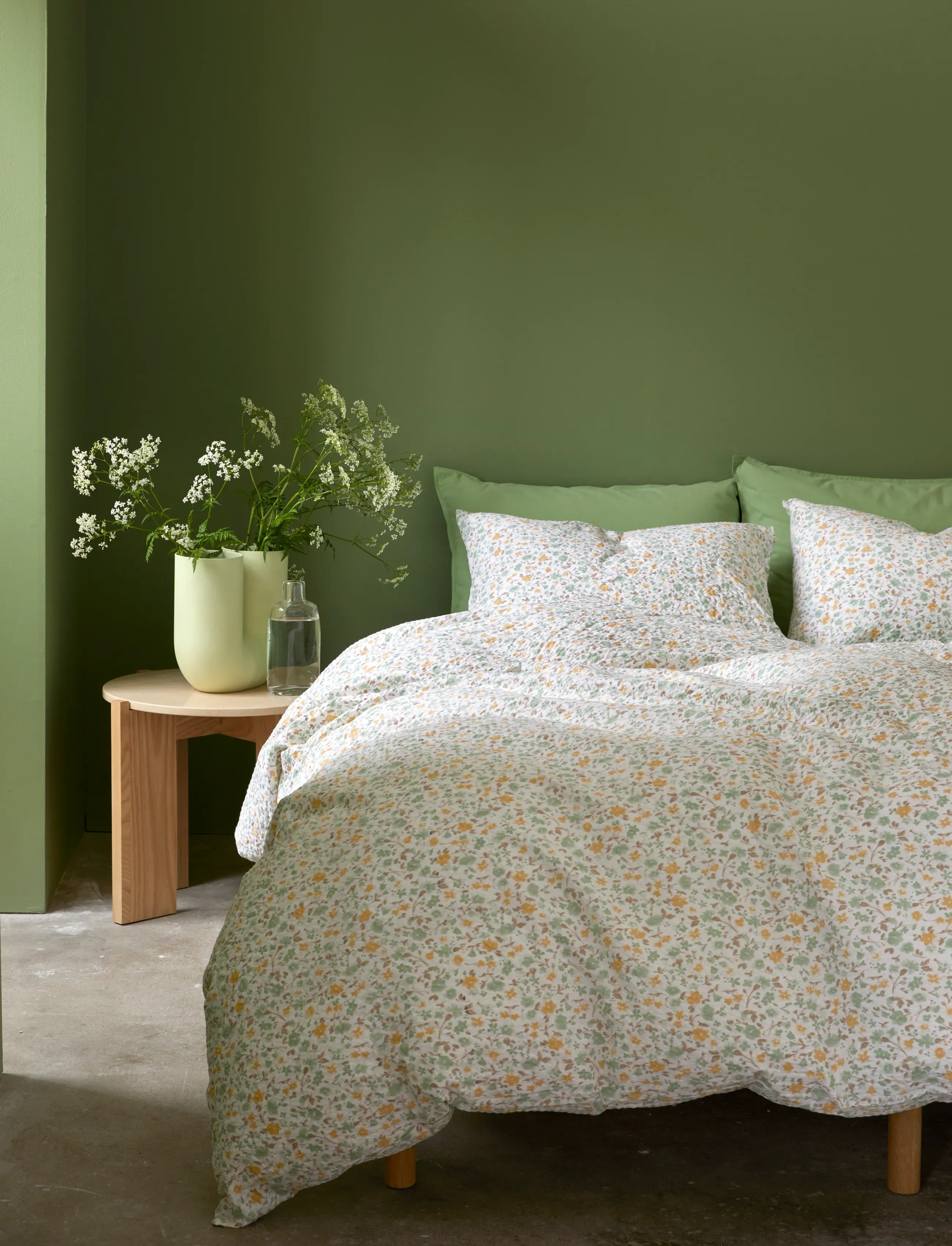 Høie of Scandinavia  - Clara Seersucker bed set - sengesæt - spring green - 2