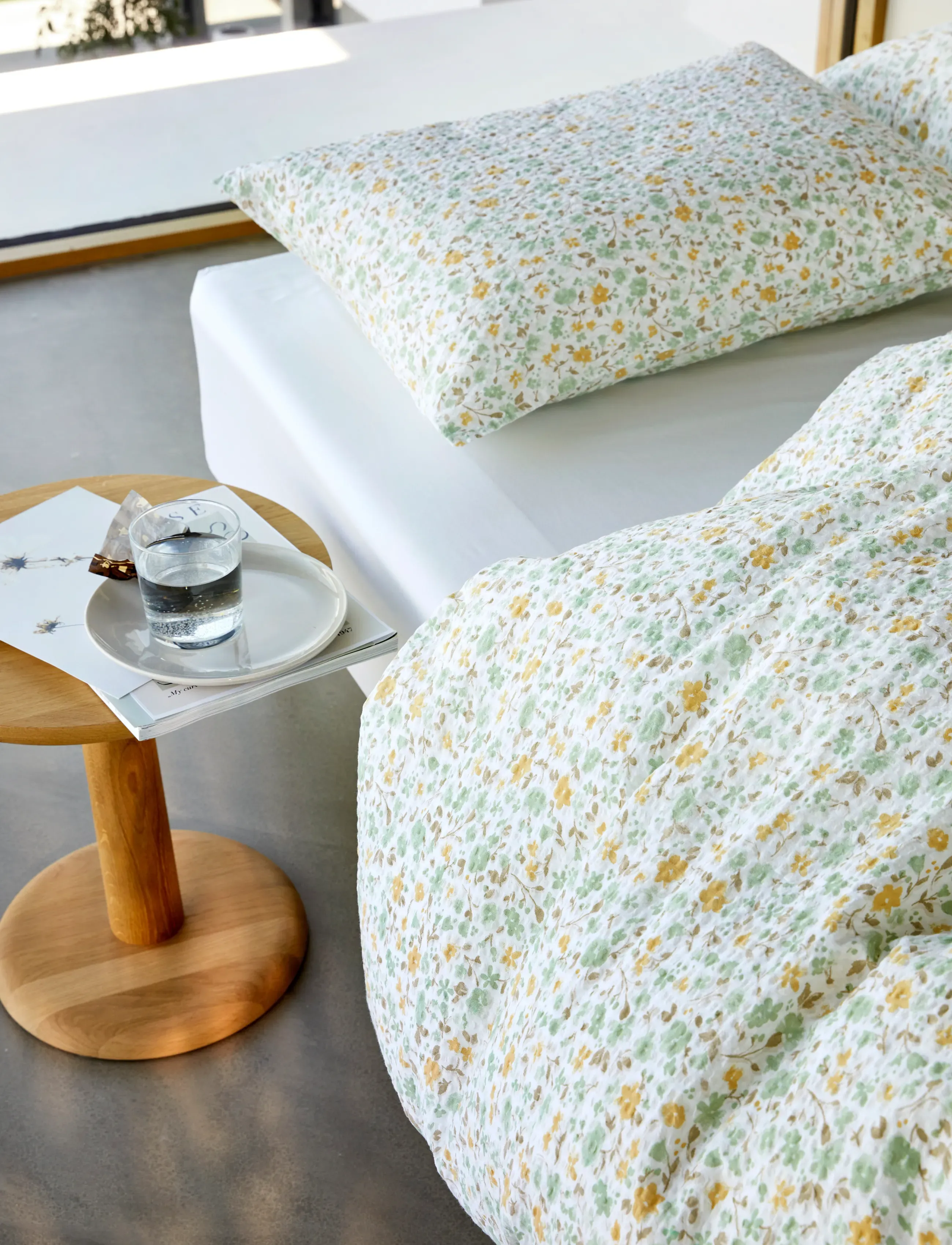 Høie of Scandinavia  - Clara Seersucker bed set - sengesæt - spring green - 3