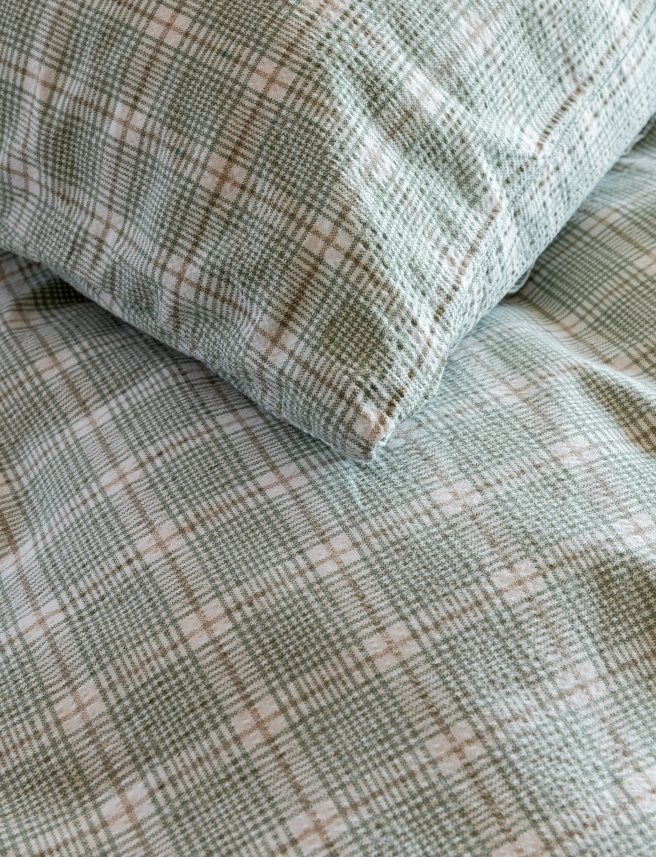 Høie of Scandinavia  - Jonathan sett dempet grønn N - bed sets - muted green - 2