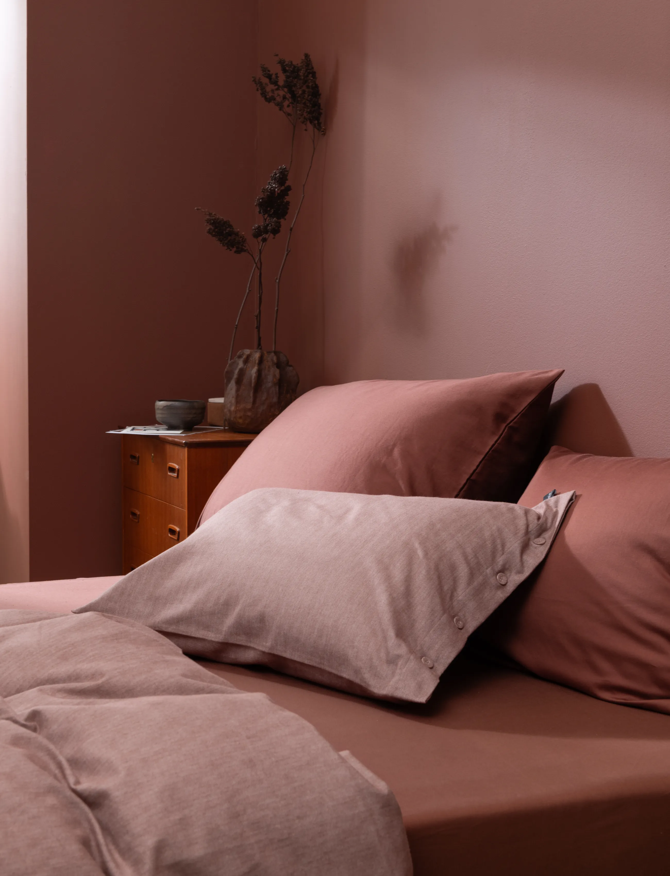 Høie of Scandinavia  - Emil sett rødbrun N XL - bed sets - red brown - 2