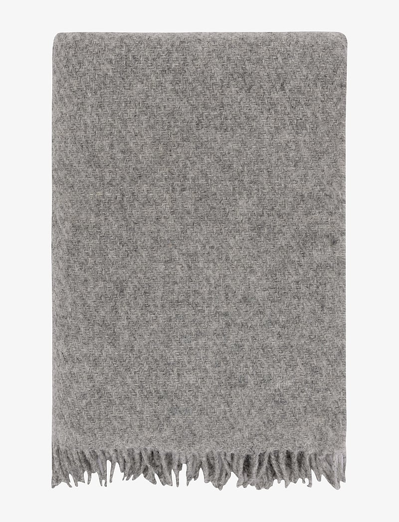 Høie of Scandinavia - Falketind wool blanket - plaider & sengetæpper - natural grey - 0