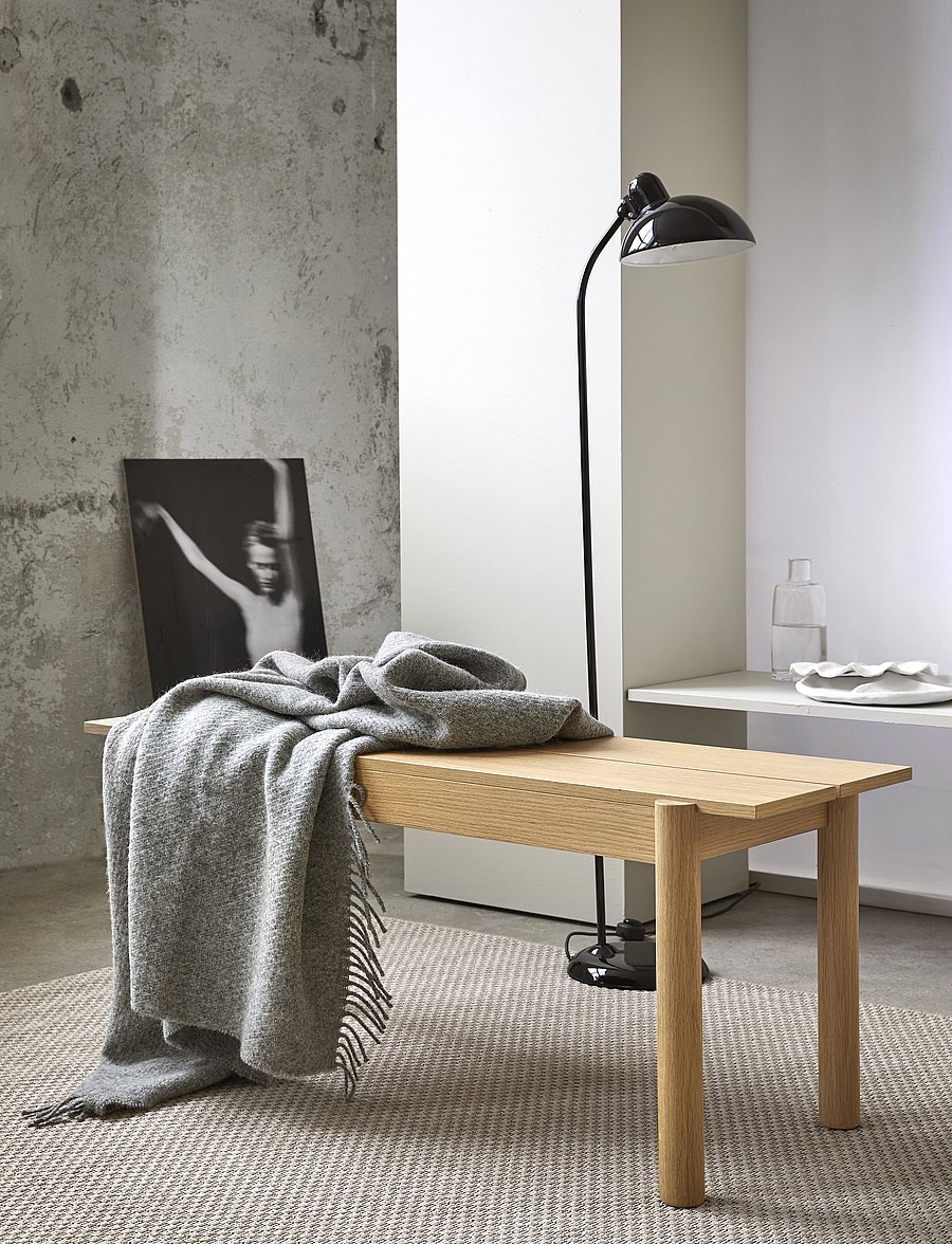 Høie of Scandinavia - Falketind ullpledd - pynteputer og pledd - natural grey - 0