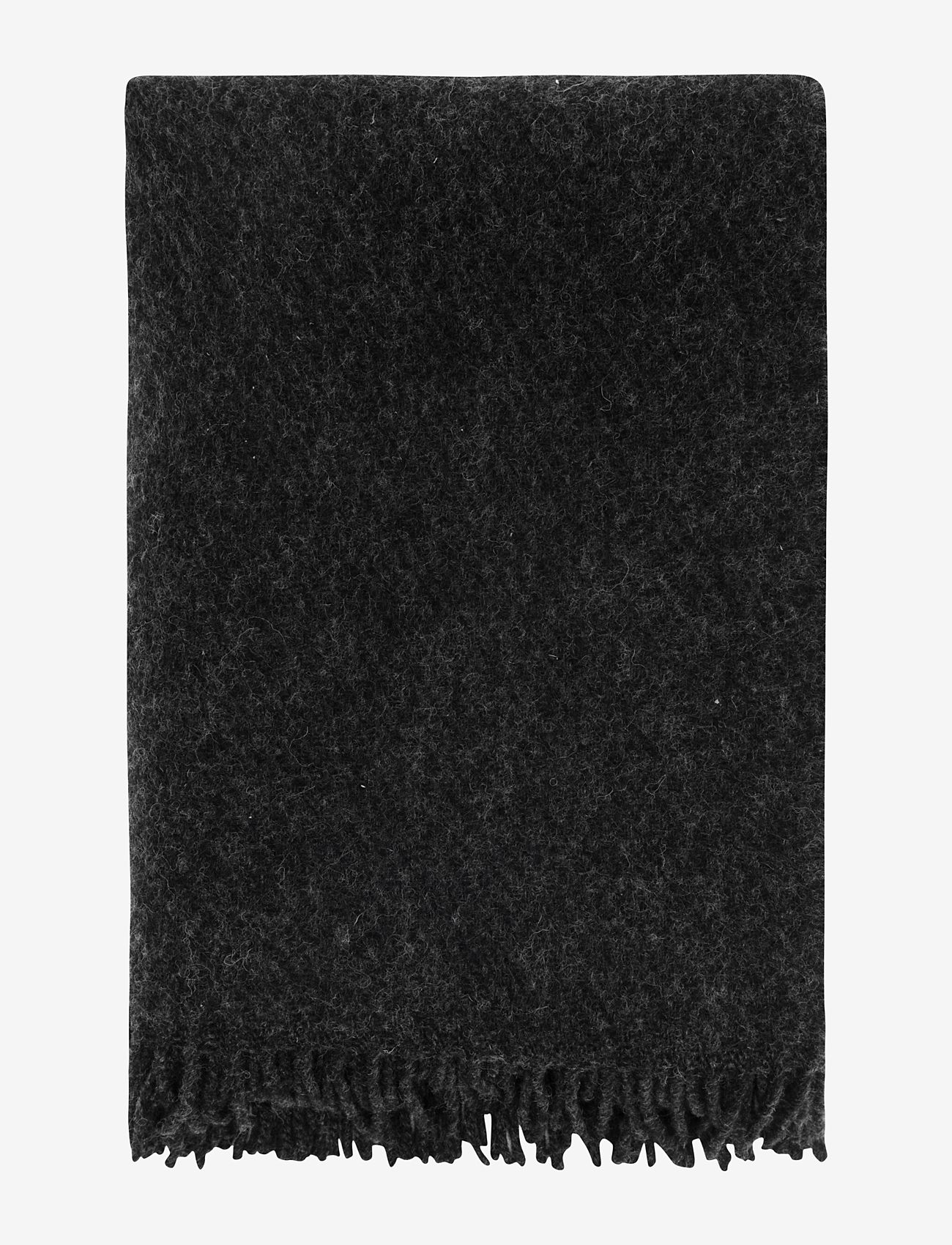 Høie of Scandinavia  - Falketind wool blanket - plaider - charcoal gray - 0