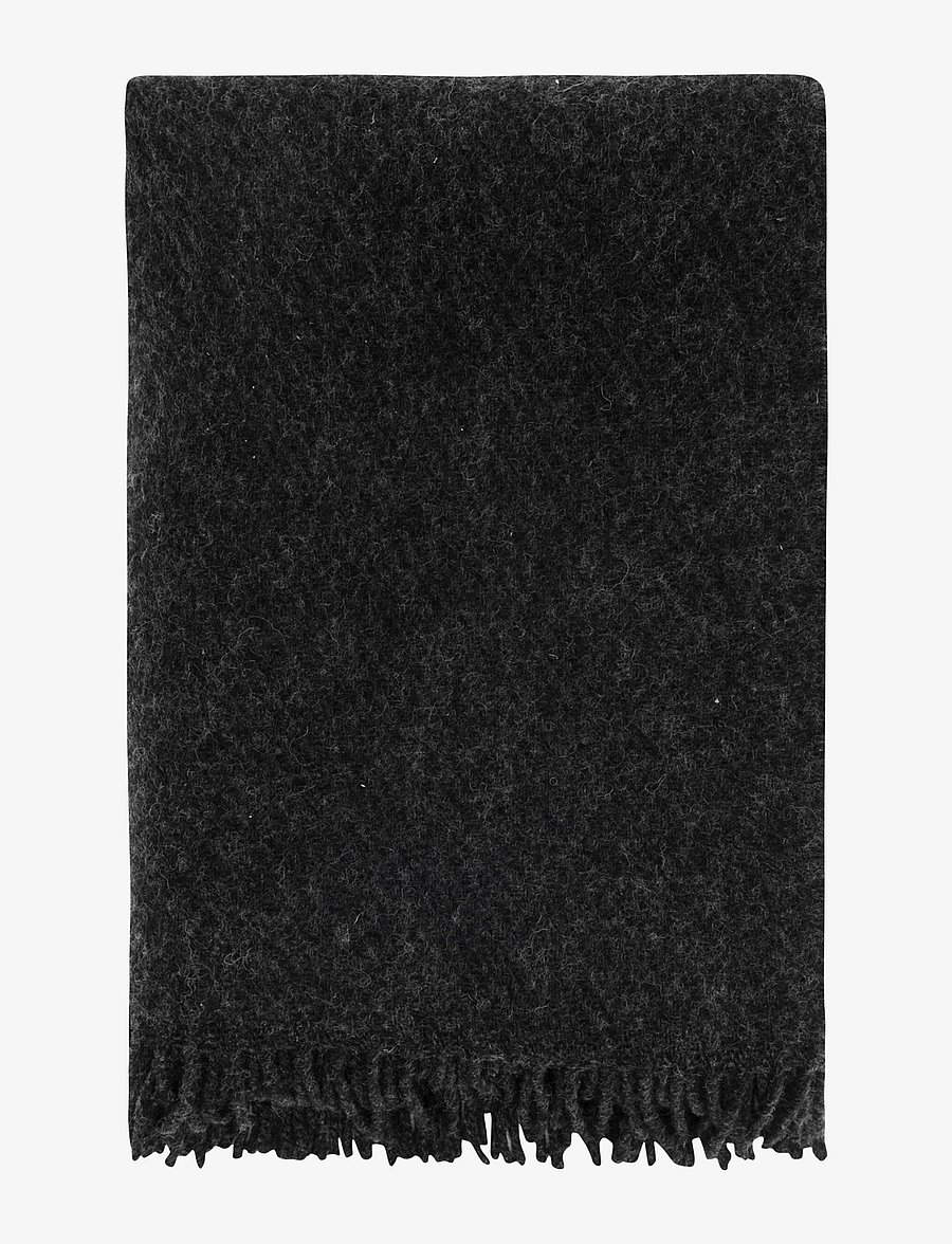 Høie of Scandinavia - Falketind wool blanket - kissen & decken - charcoal gray - 1