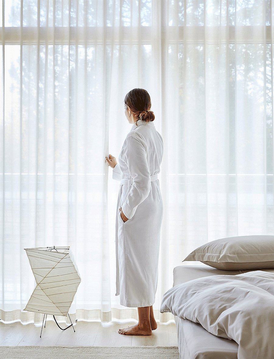 Høie of Scandinavia - Svanen terry velour robe - alltags-style - white - 0