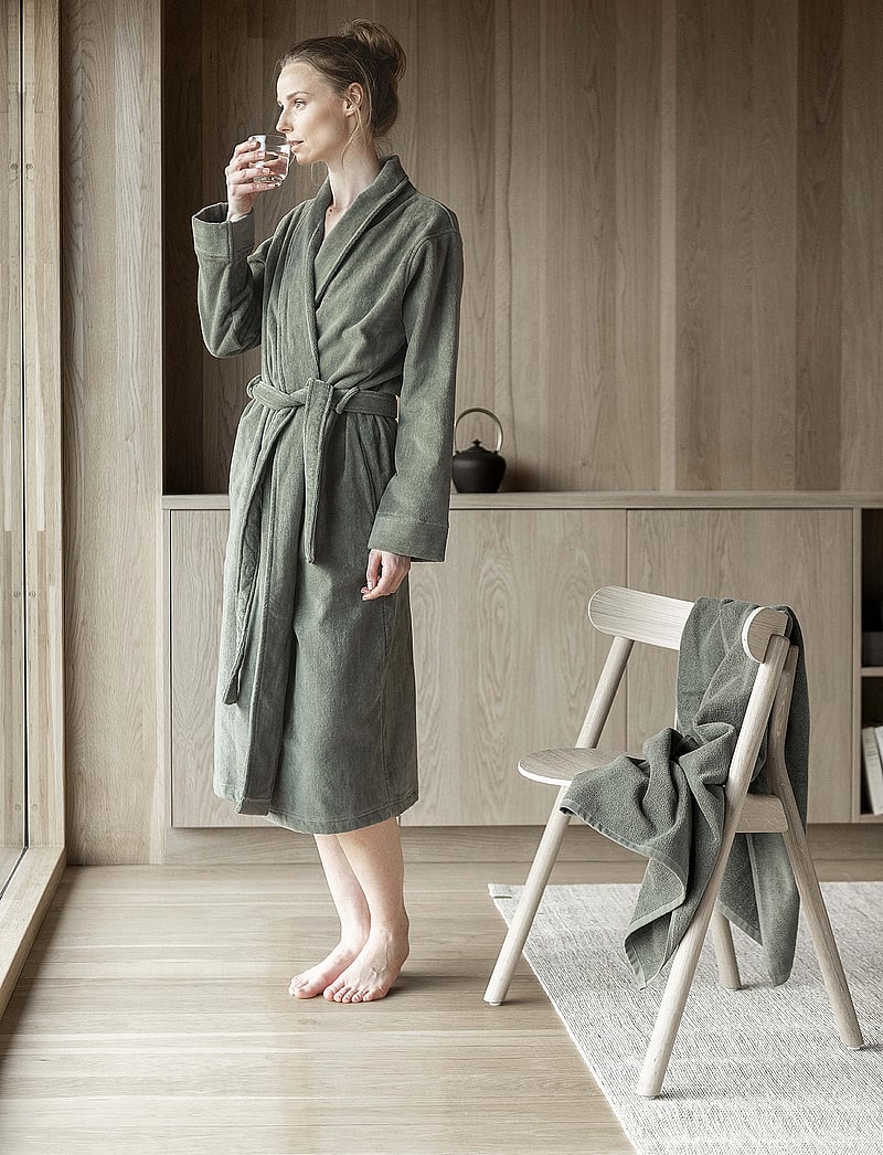 Høie of Scandinavia - Svanen terry velour robe - nach preis einkaufen - nordic green - 0