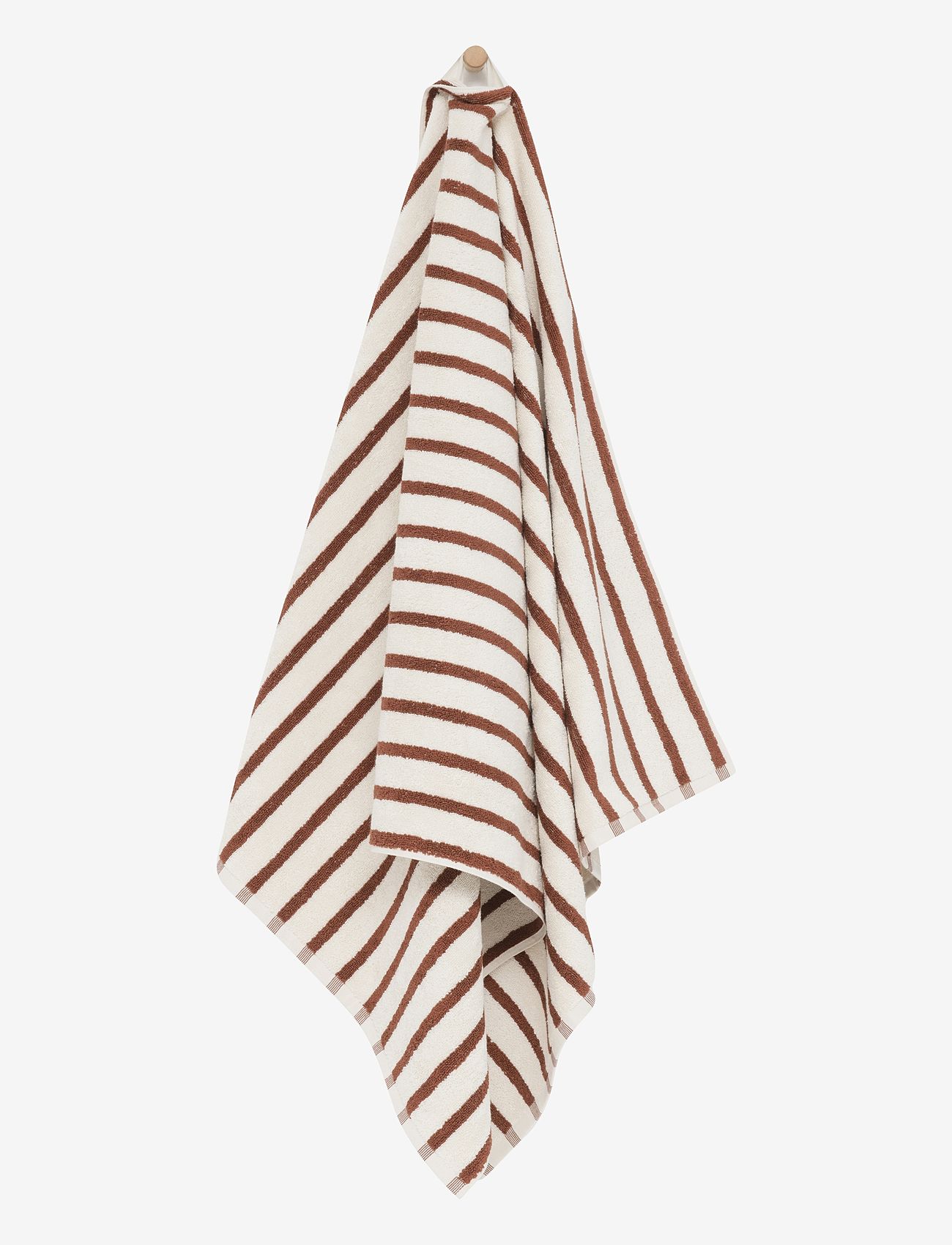 Høie of Scandinavia  - Everyday Stripe cotton towel - alhaisimmat hinnat - terracotta - 1