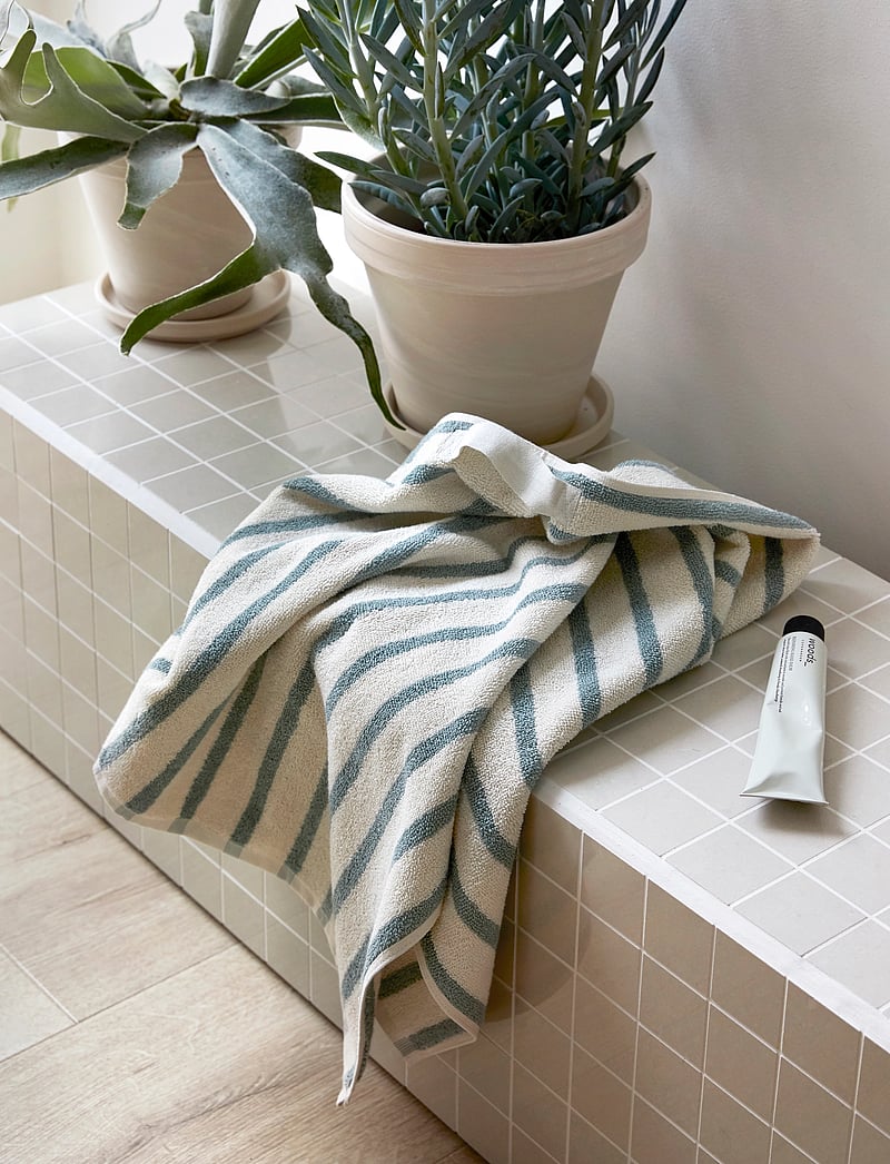 Høie of Scandinavia - Everyday Stripe cotton towel - saunalinad - aqua - 0