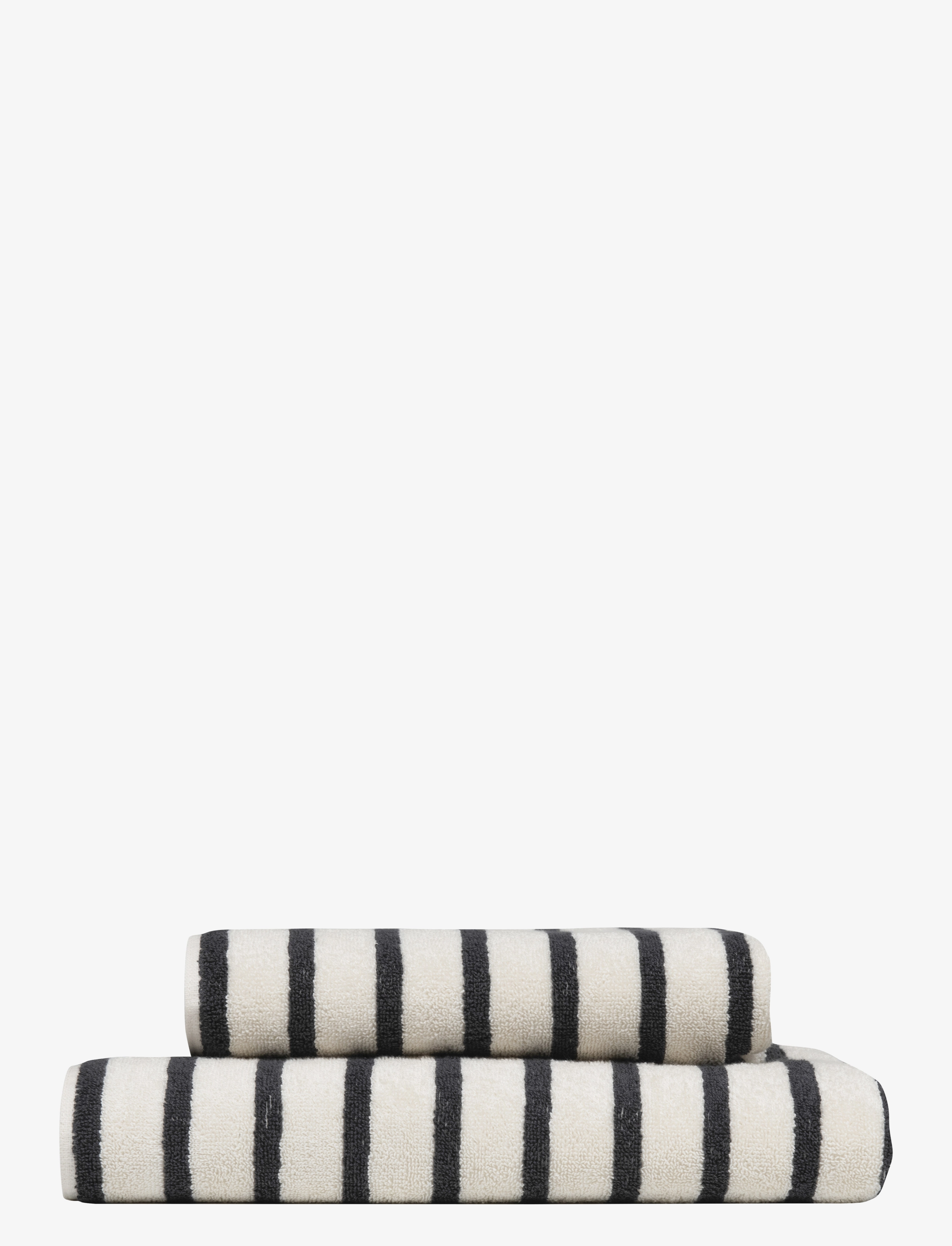 Everyday Stripe cotton towel - ANTHRACITE