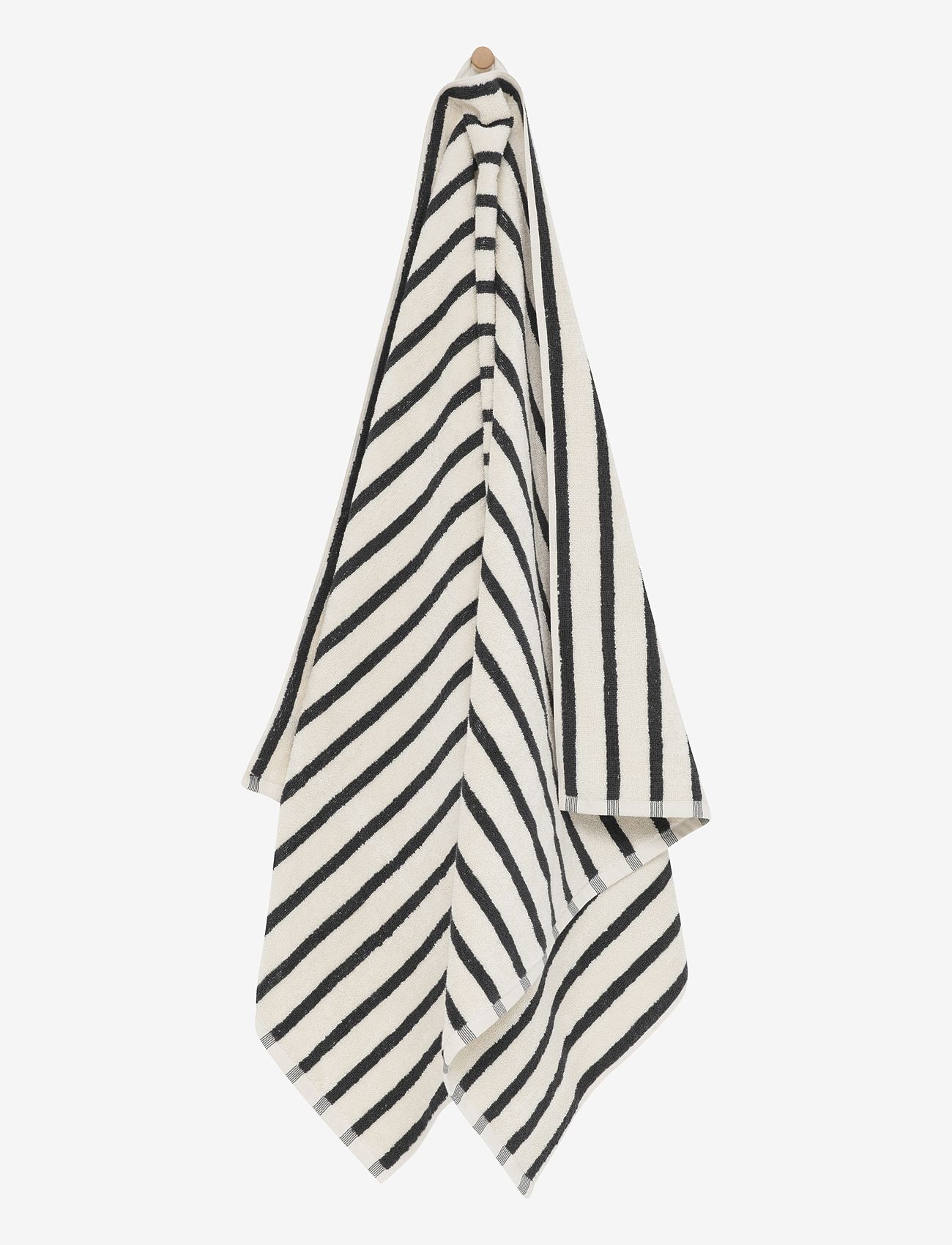 Høie of Scandinavia  - Everyday Stripe cotton towel - shop by price - anthracite - 2