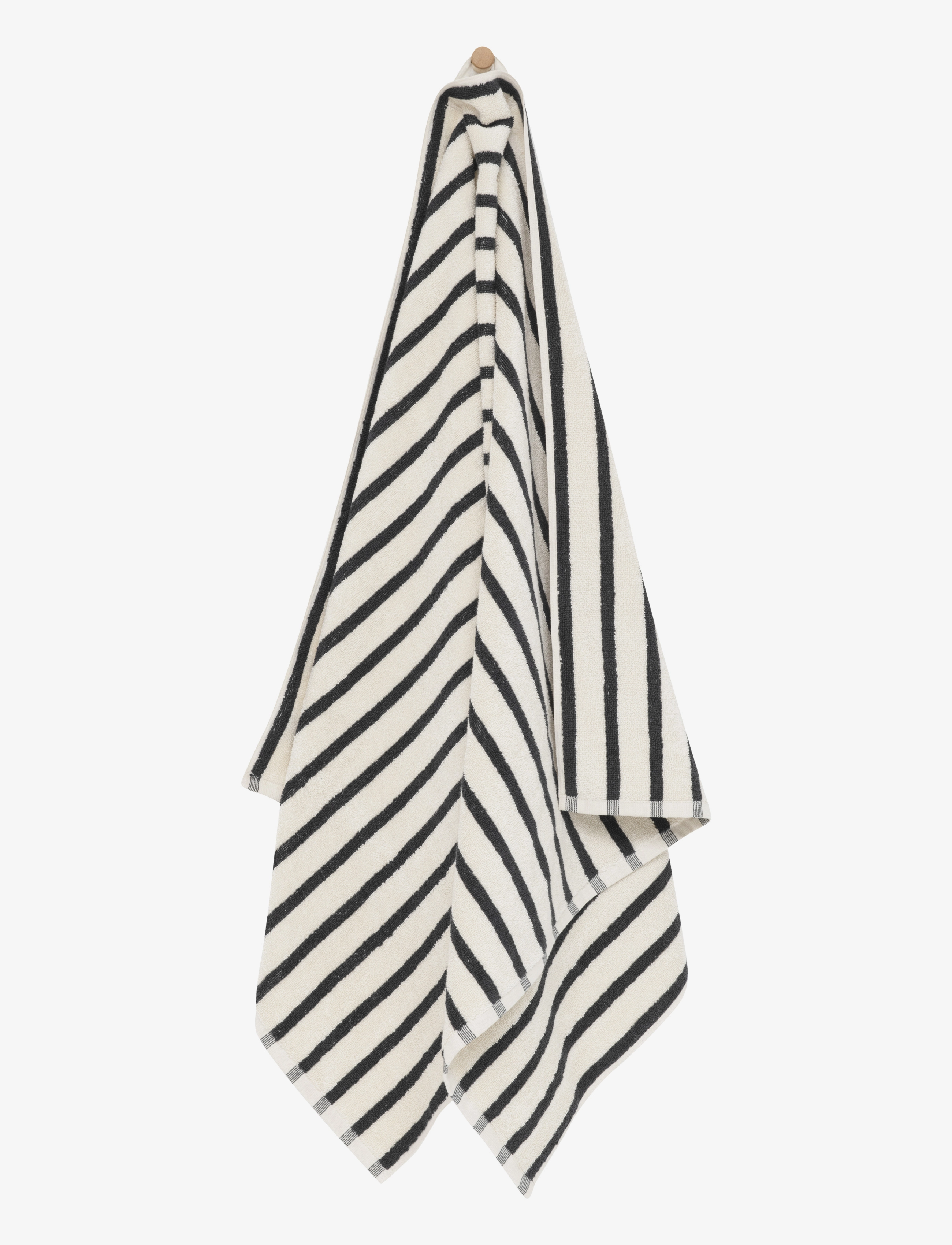 Høie of Scandinavia  - Everyday Stripe cotton towel - köp efter pris - anthracite - 2