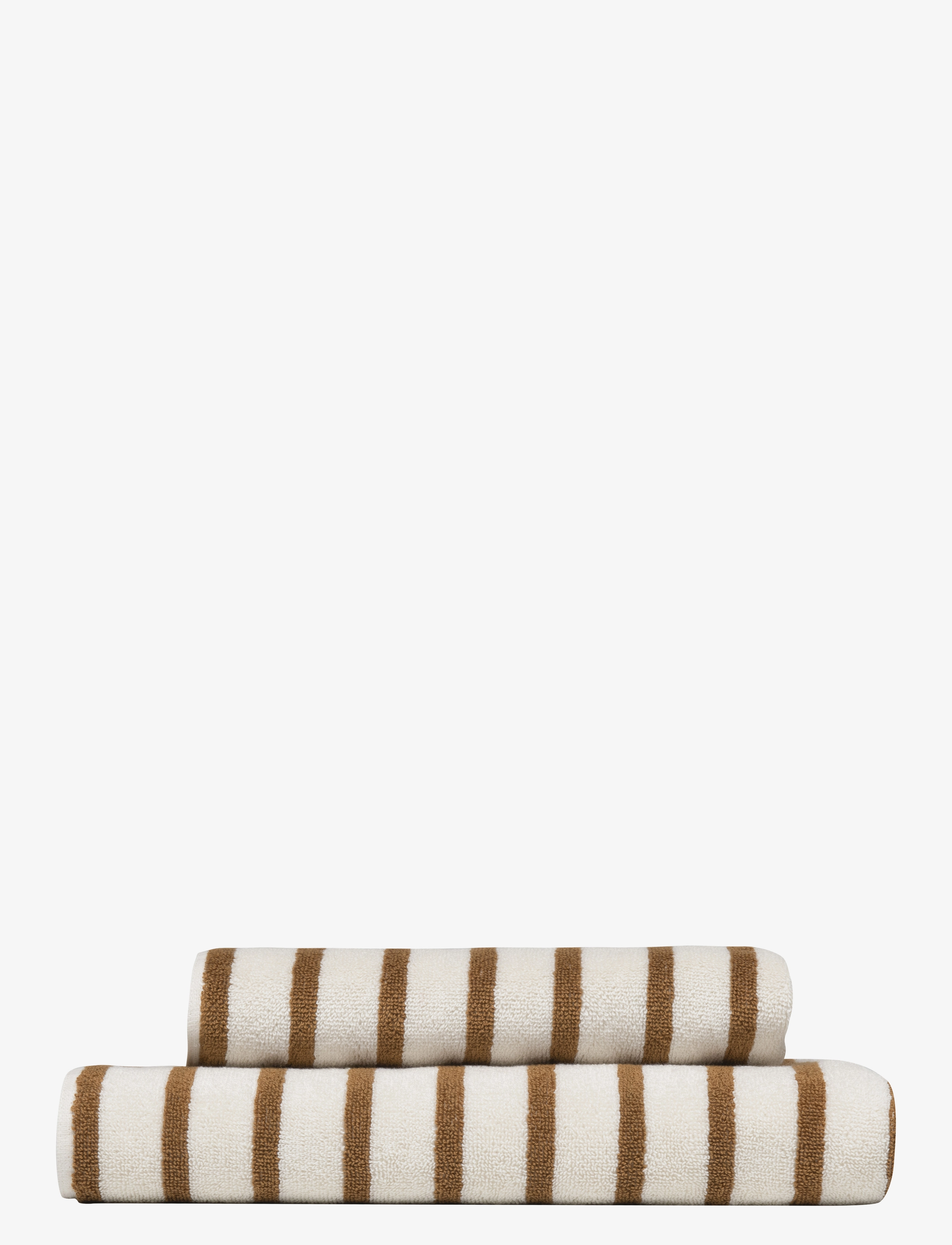 Everyday Stripe cotton towel - OCHER