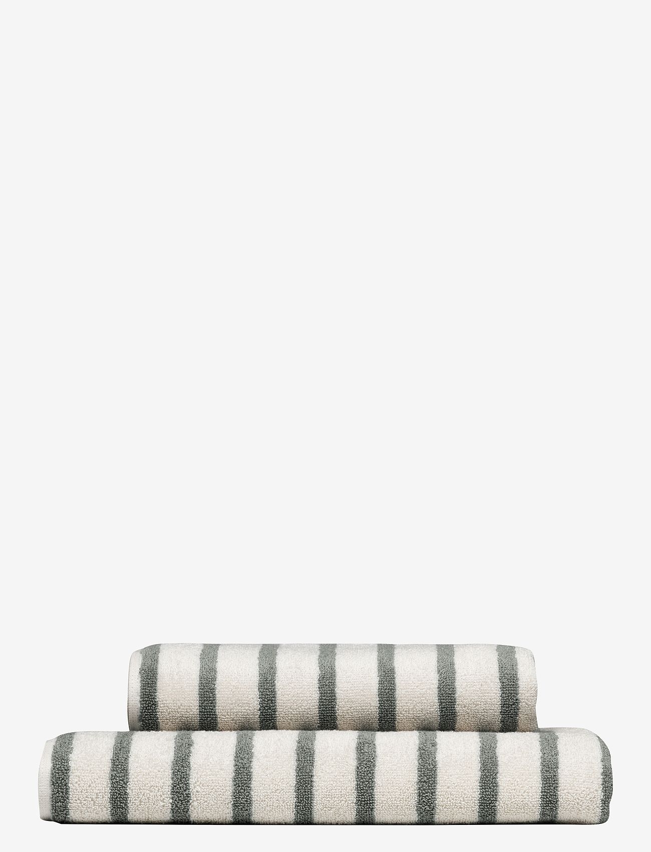 Høie of Scandinavia  - Everyday Stripe cotton towel - lowest prices - nordic green - 0