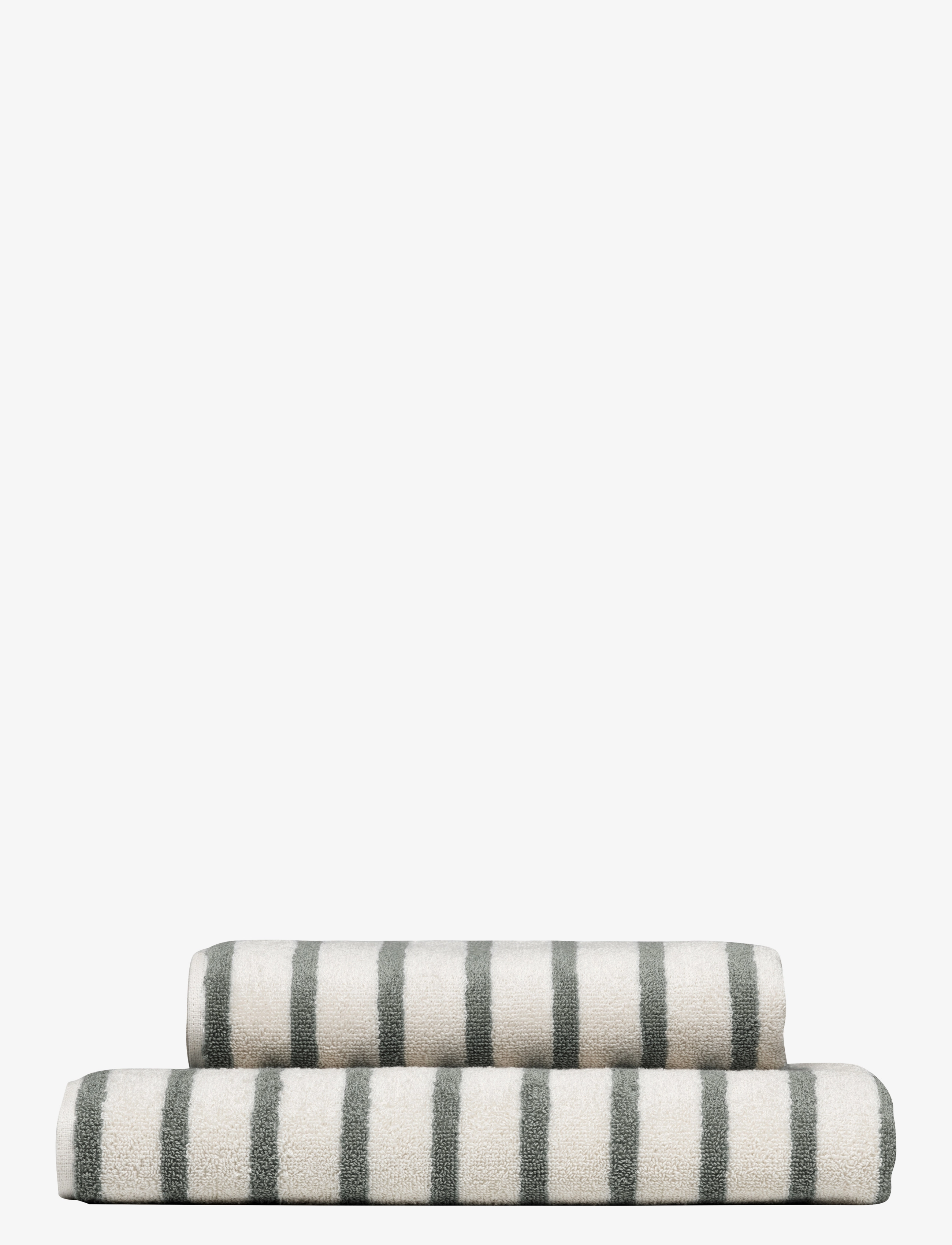 HØIE OF SCANDINAVIA Everyday Stripe Baumwolle Handtuch Grün - 50X90CM - Unisex