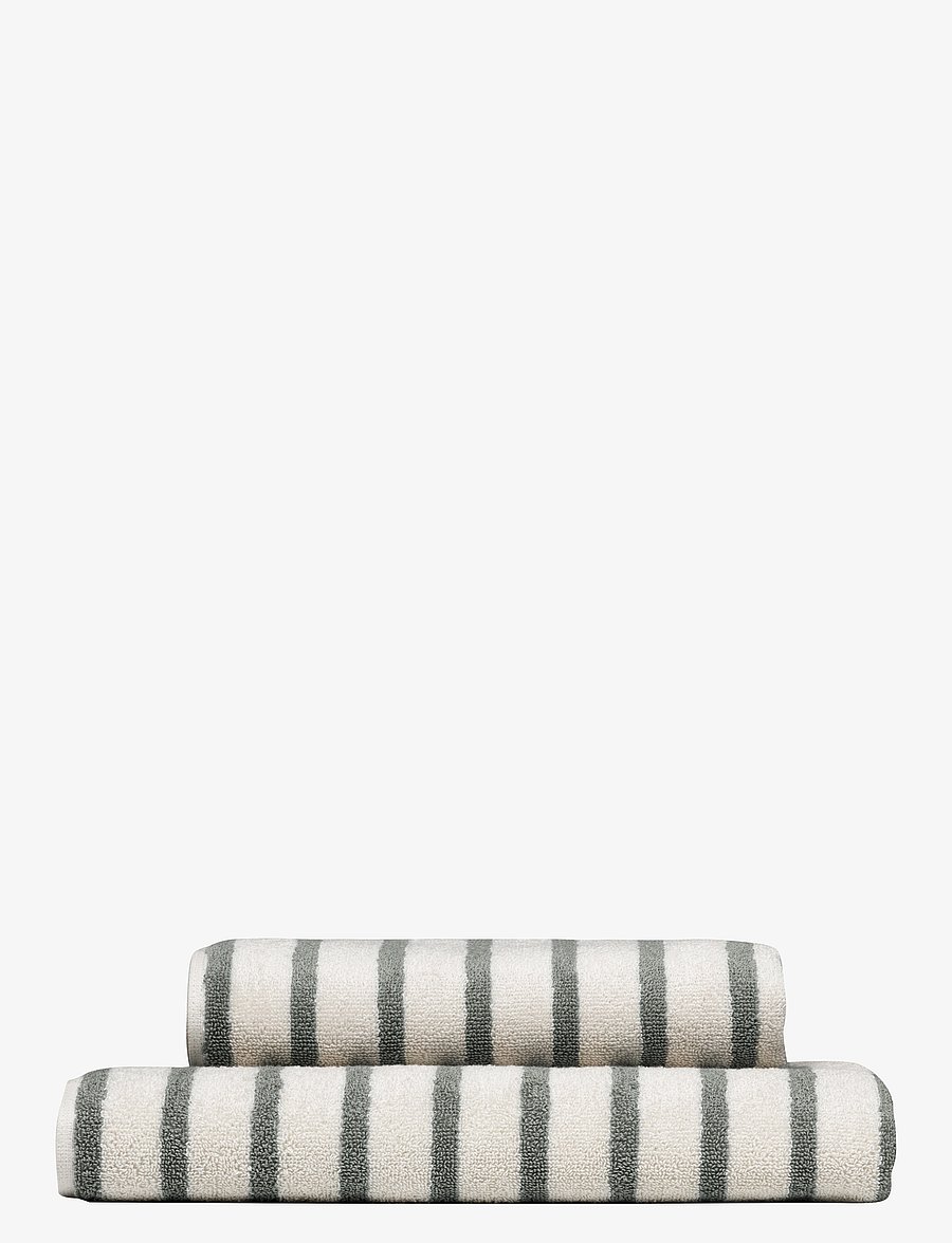 Høie of Scandinavia - Everyday Stripe cotton towel - nach preis einkaufen - nordic green - 1