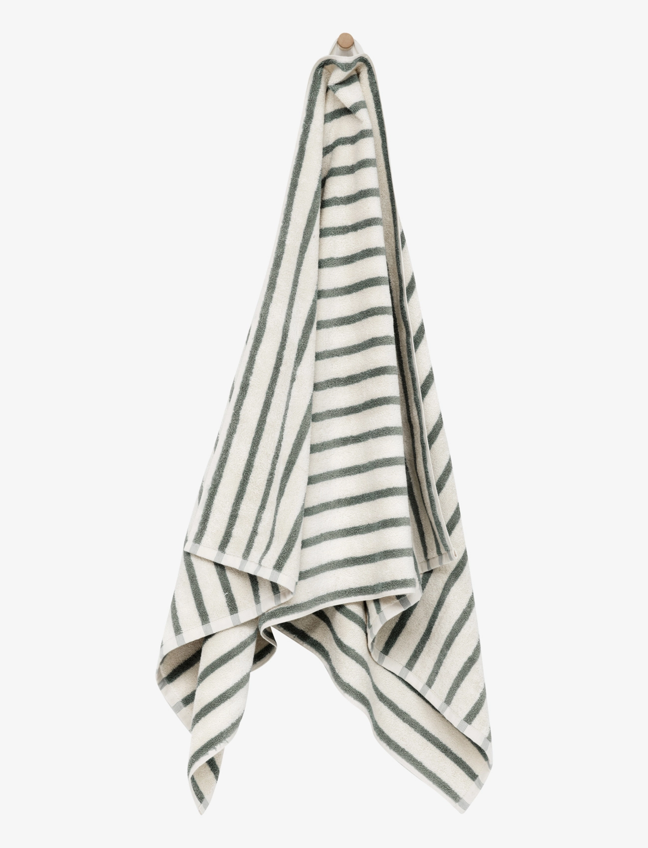 Høie of Scandinavia  - Everyday Stripe cotton towel - køb efter pris - nordic green - 2