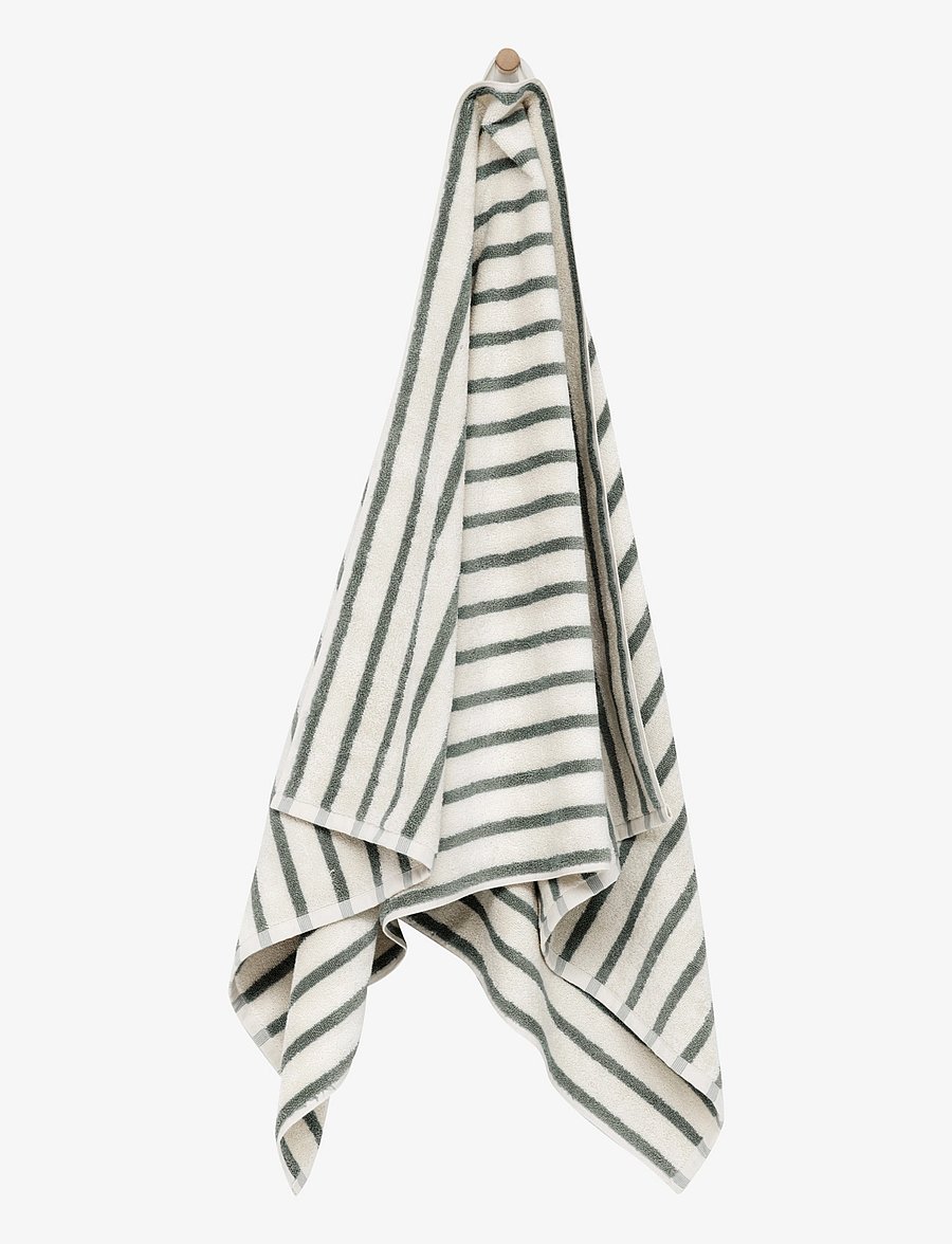 Høie of Scandinavia - Everyday Stripe cotton towel - nach preis einkaufen - nordic green - 2