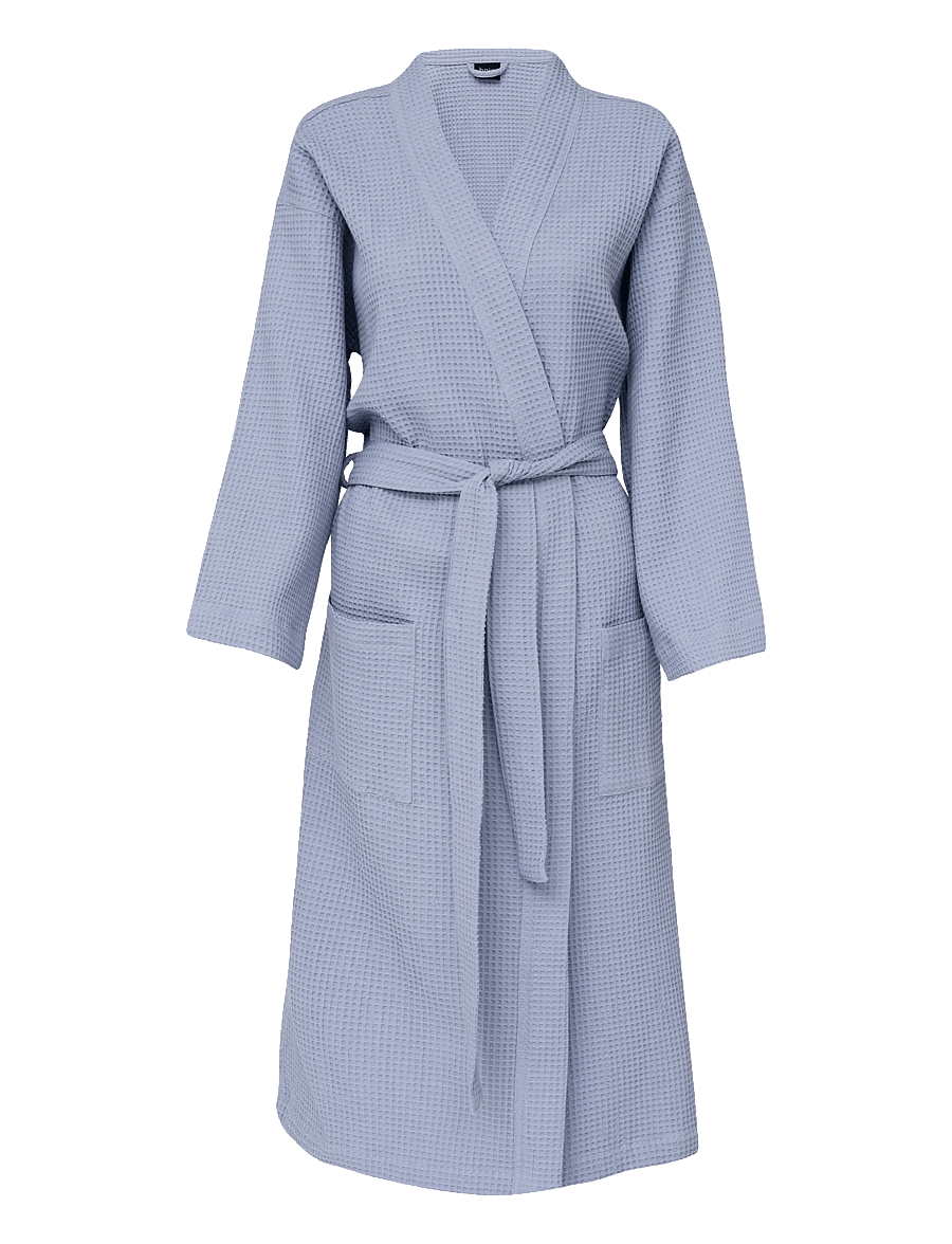Høie of Scandinavia - Vega waffle bath robe - alltags-style - denim blue - 1