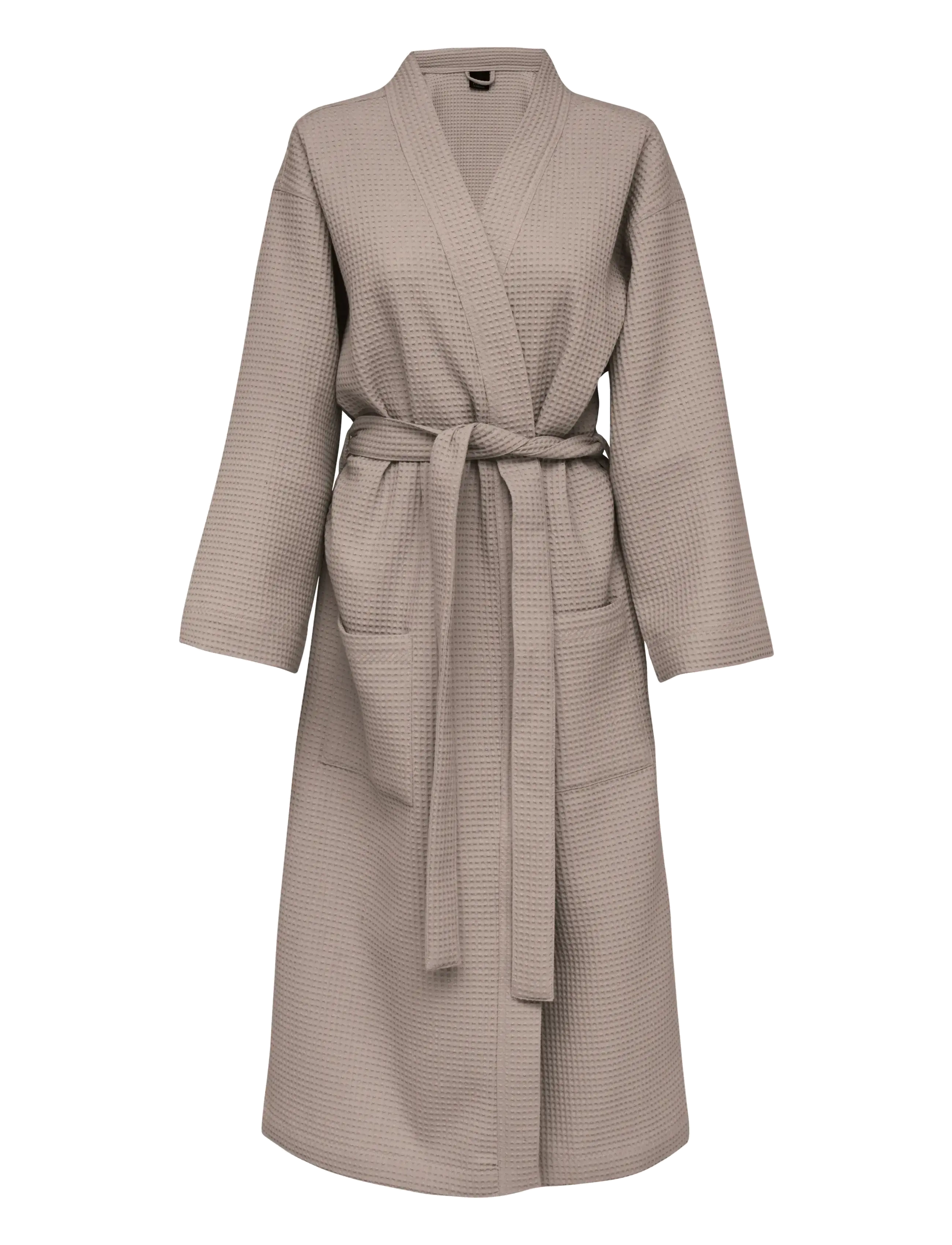 Høie of Scandinavia Vega Waffle Bath Robe, Morgenkåbe, Beige, Str: S/M