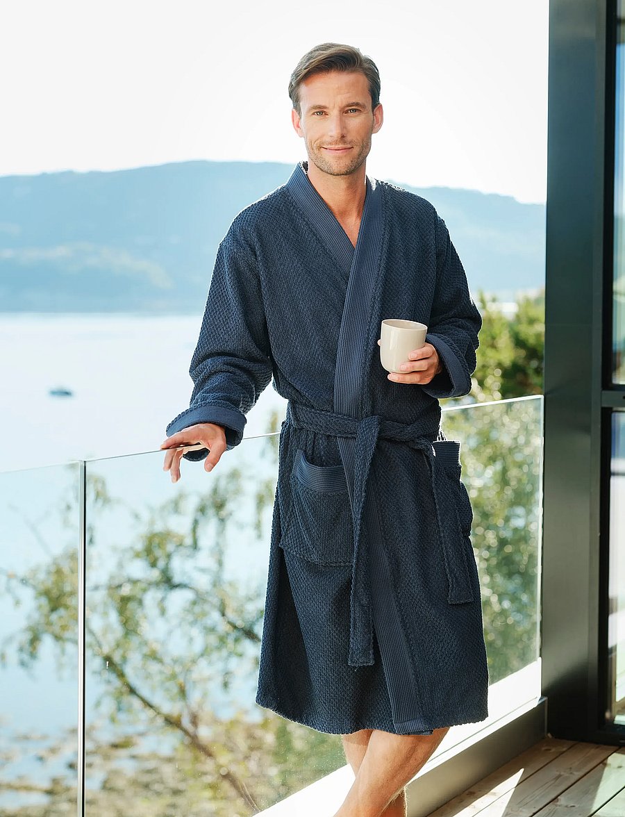 Høie of Scandinavia - Luno bath robe - hverdags stil - blue - 3