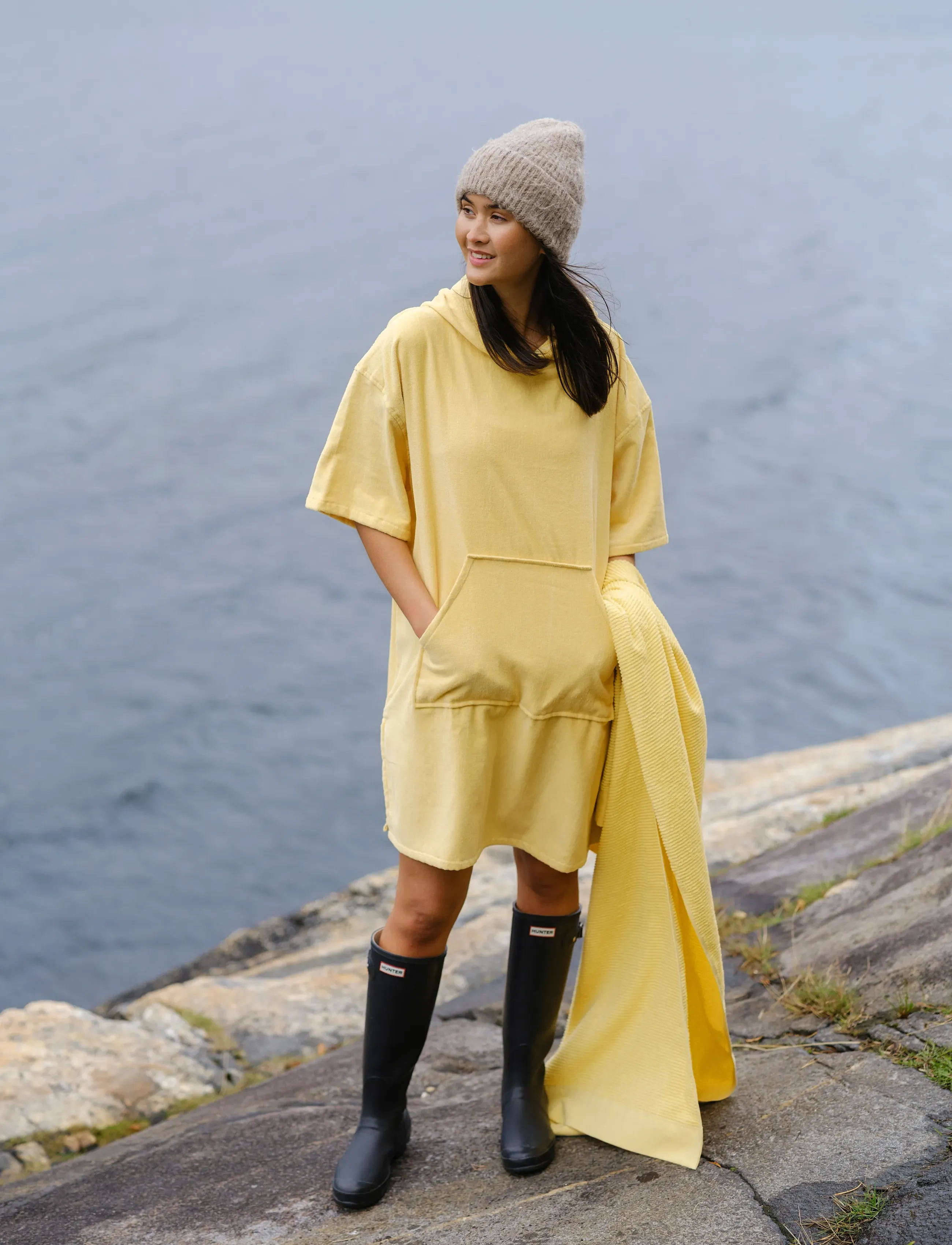Høie of Scandinavia  - CHILL poncho - hverdags stil - yellow - 0