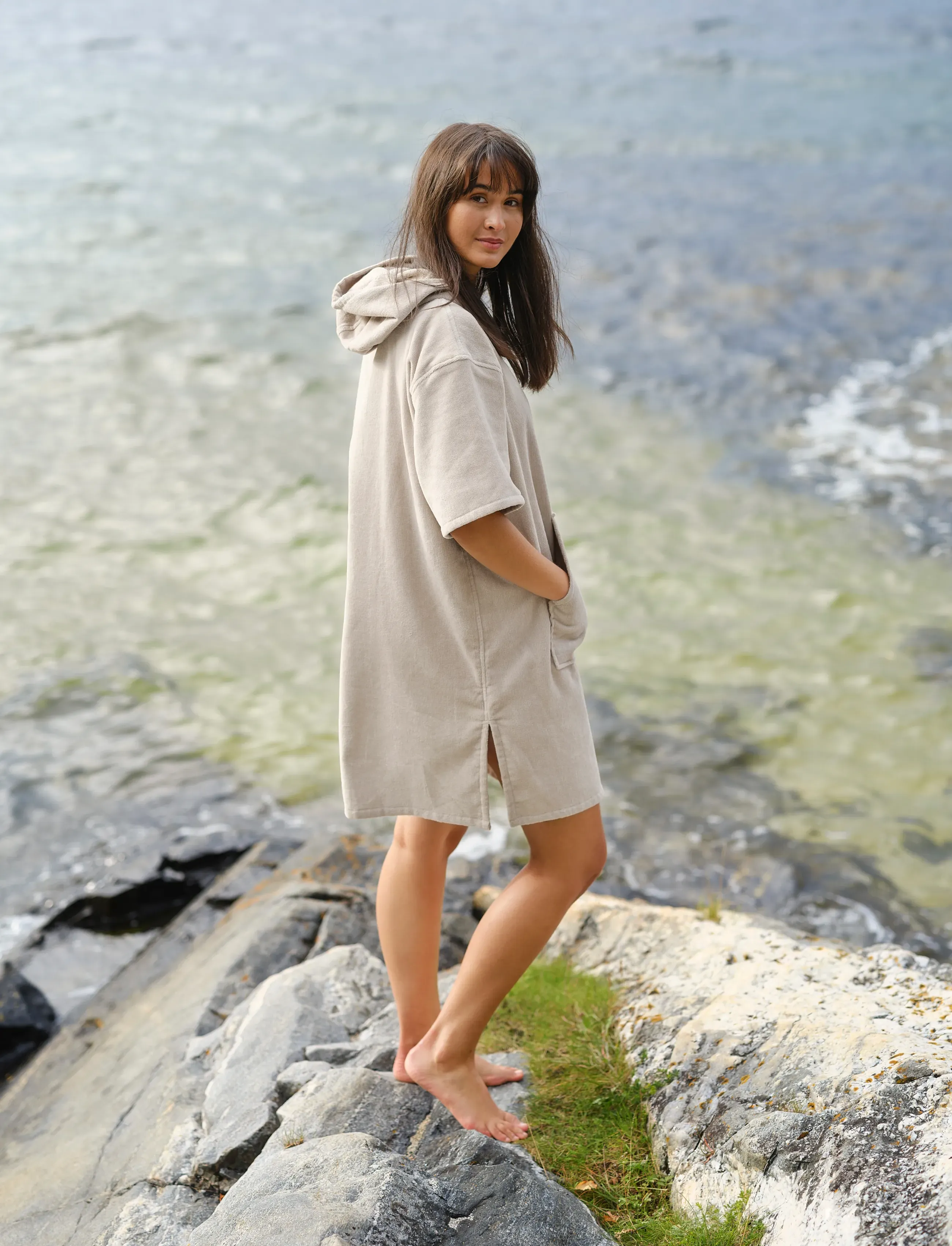 Høie of Scandinavia  - CHILL poncho - vardagsstil - beige - 0