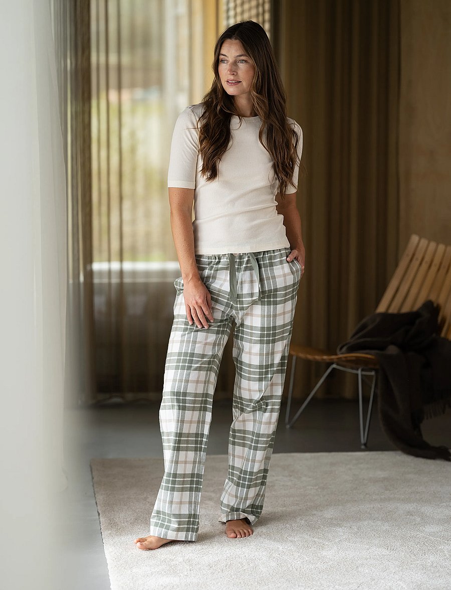 Høie of Scandinavia - Lukas Pyjamas trousers - pyjama pants - muted green - 0
