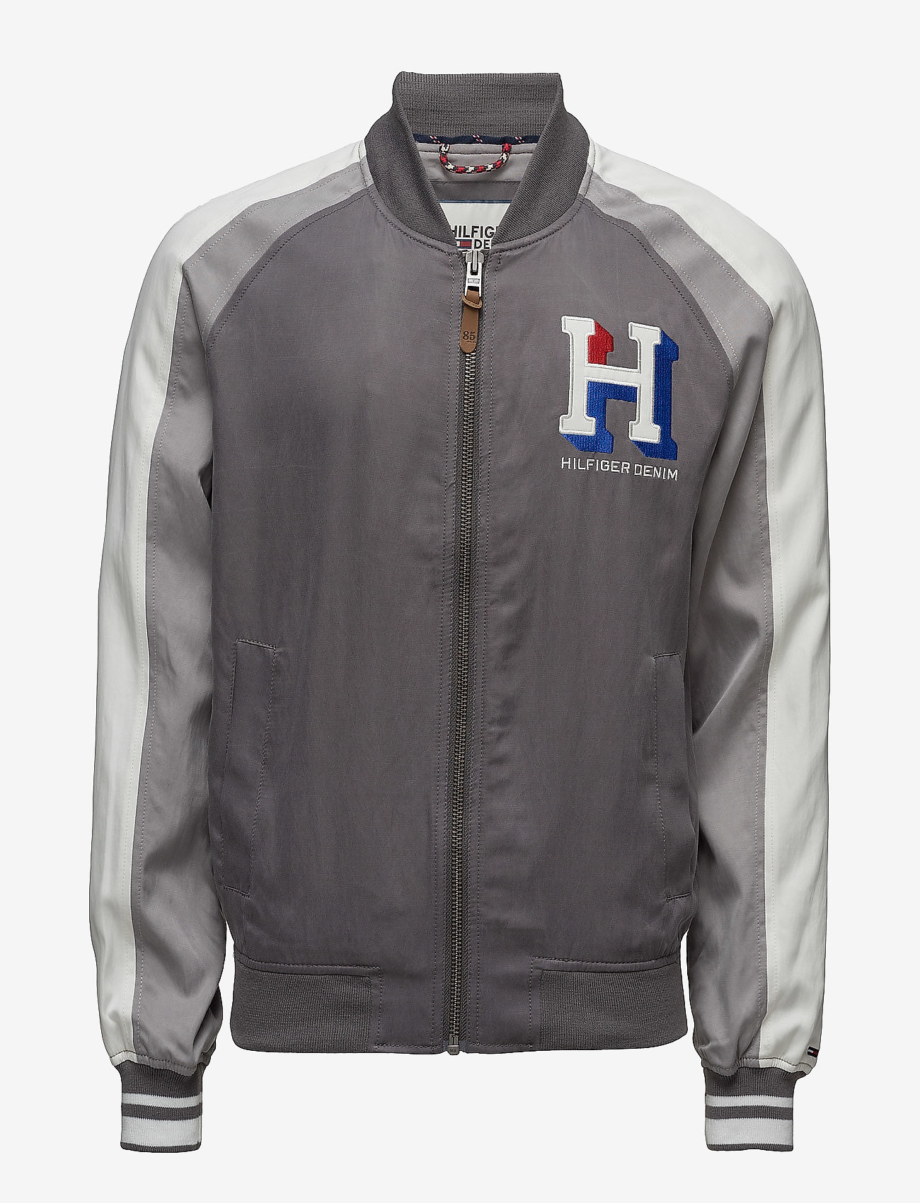 Tommy Jeans - THDM VARSITY BOMBER 43 - smoked pearl / multi - 0