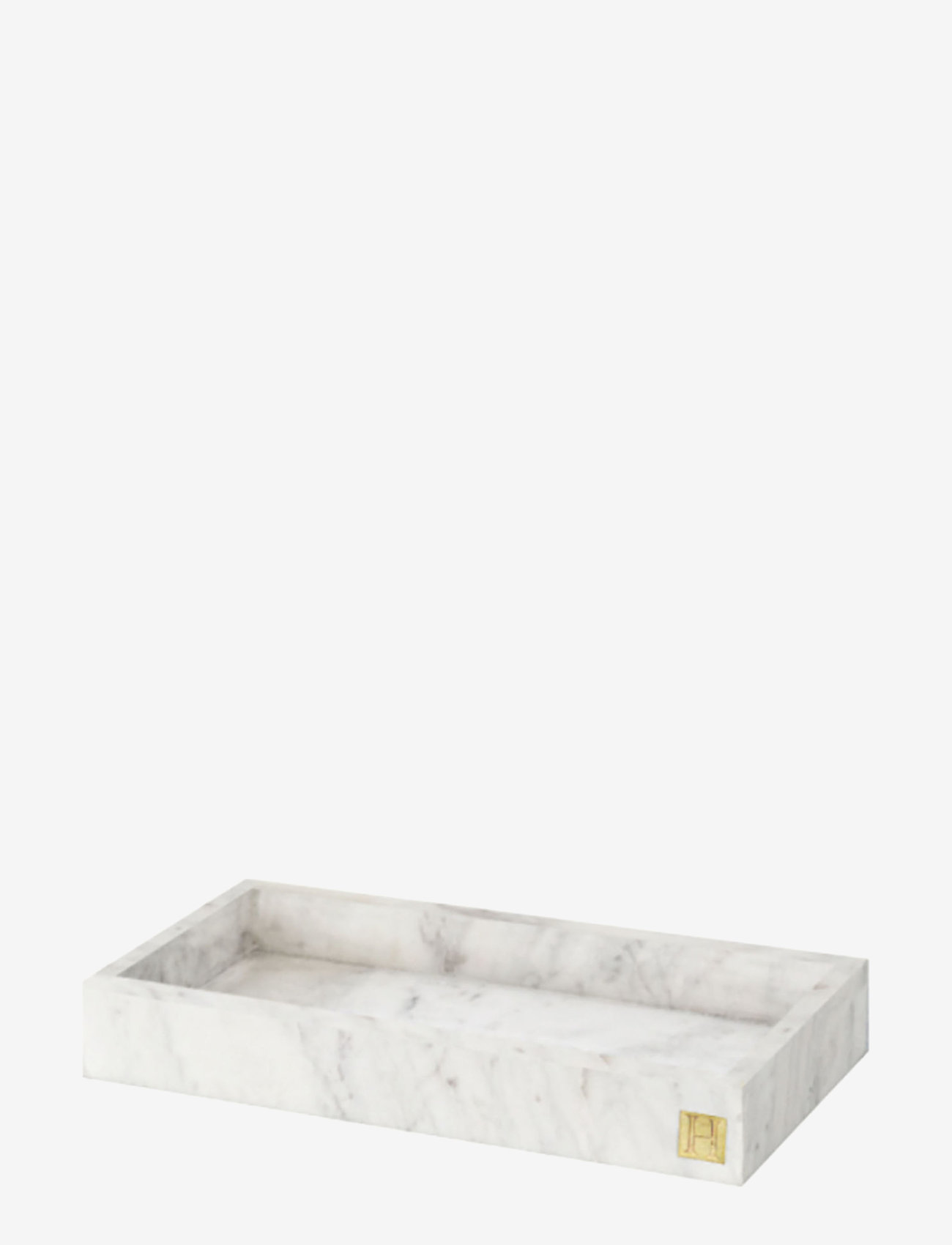 Hilke Collection - Marbletray with logo - shop by price - marble/brass - 0
