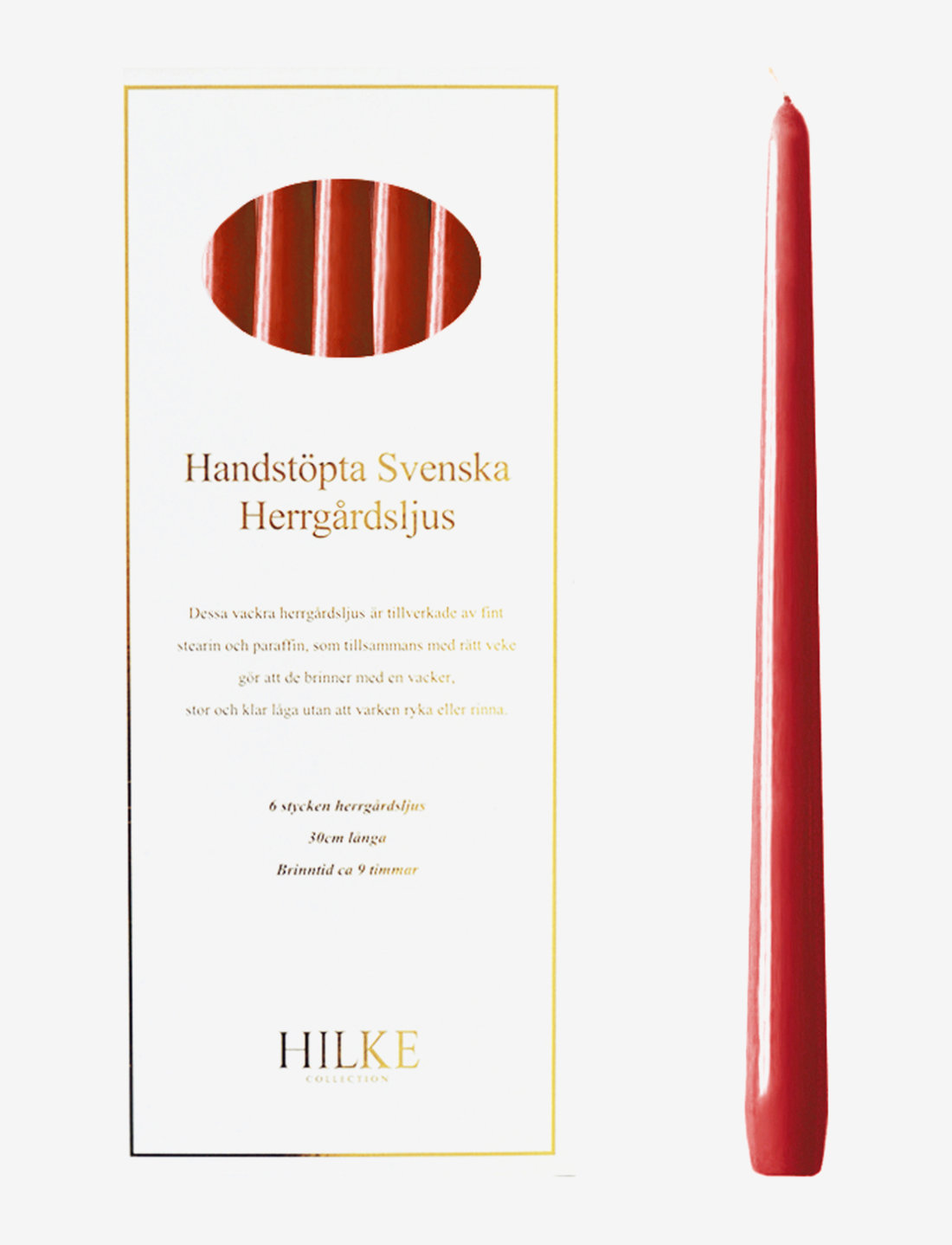 Hilke Collection - Mansion Candles 6pcs - aðventukerti - christmas red - 0
