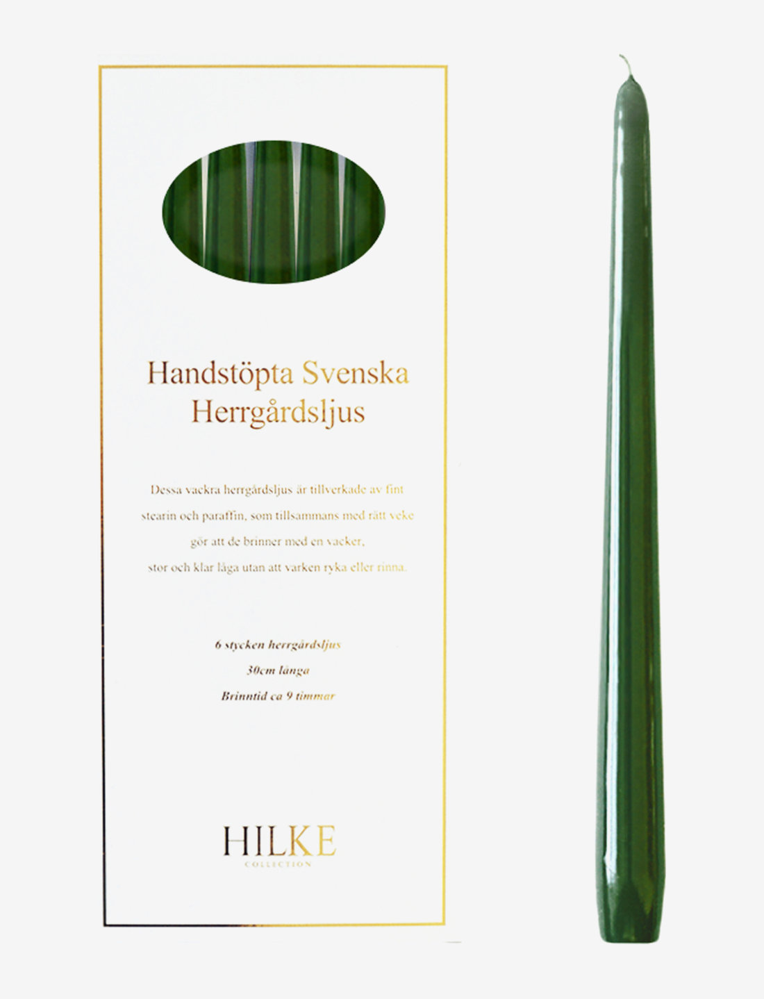 Hilke Collection - Mansion Candles 6pcs - aðventukerti - dark green - 0