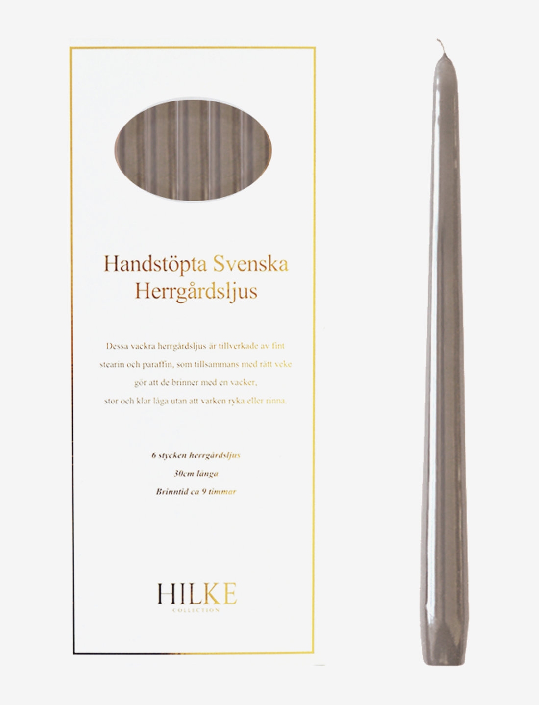 Hilke Collection - Mansion Candles 6pcs - aðventukerti - lin - 0