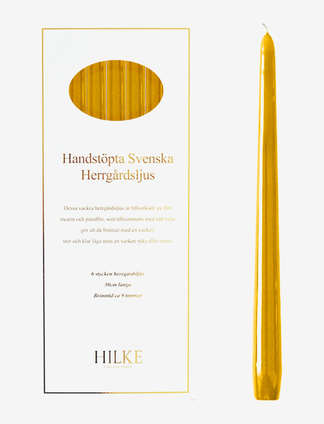 Hilke Collection - Mansion Candles 6pcs - aðventukerti - mustard - 0