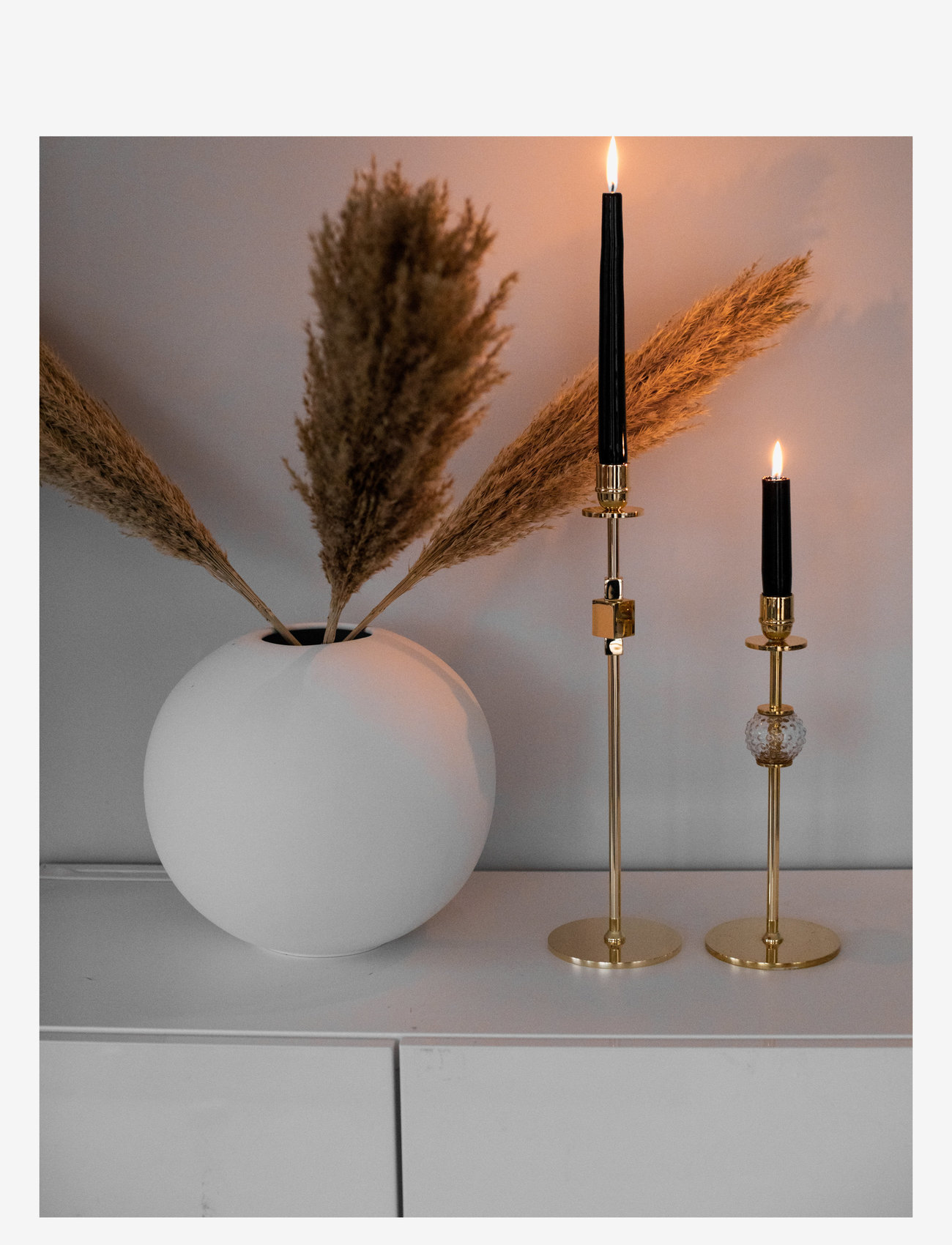 Hilke Collection - Candlestand Como - køb efter pris - brass - 2