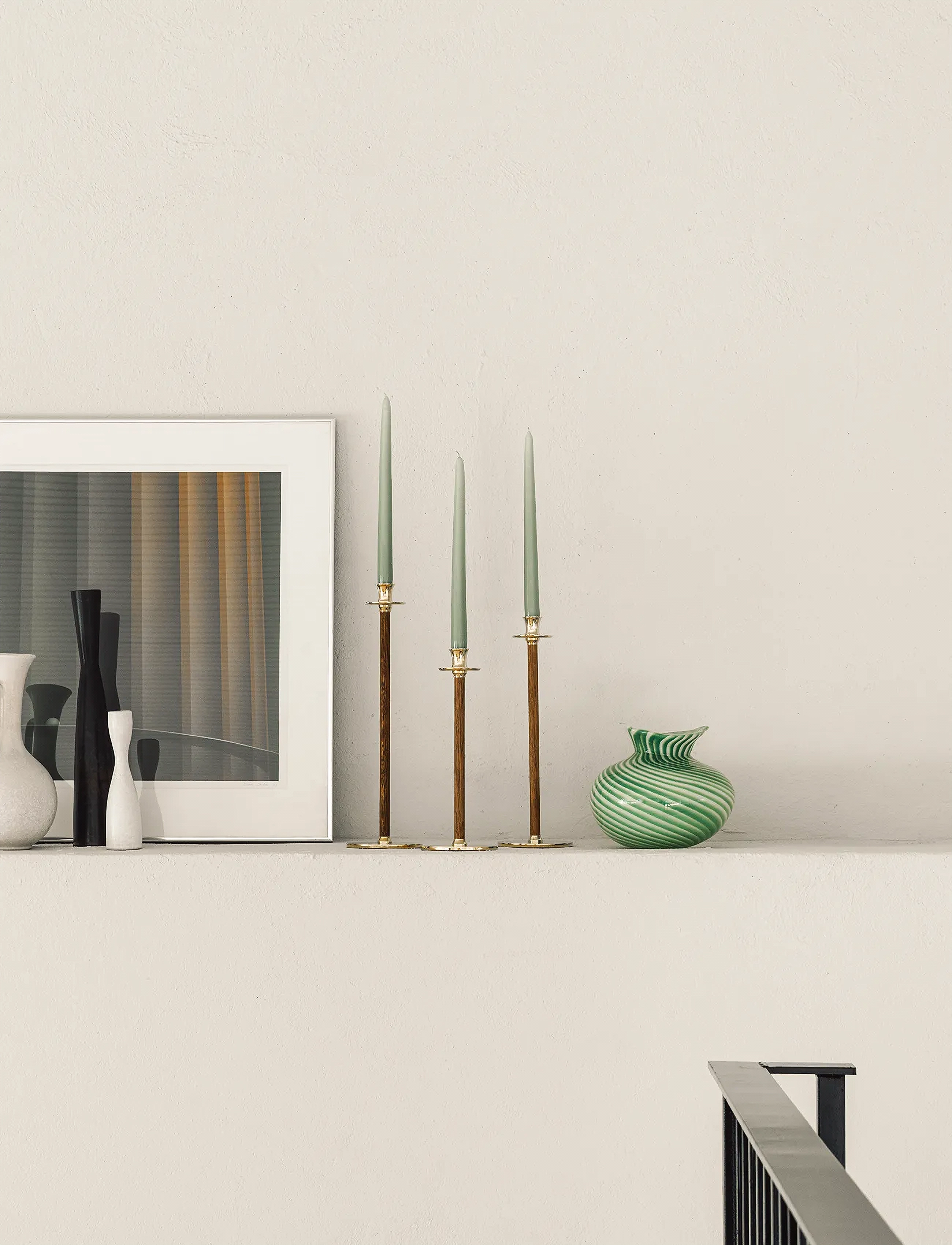 Hilke Collection Candlestand Alto Basso, M, H35 cm, Candlesticks & Lanterns, Gold - Candlesticks, Homeware