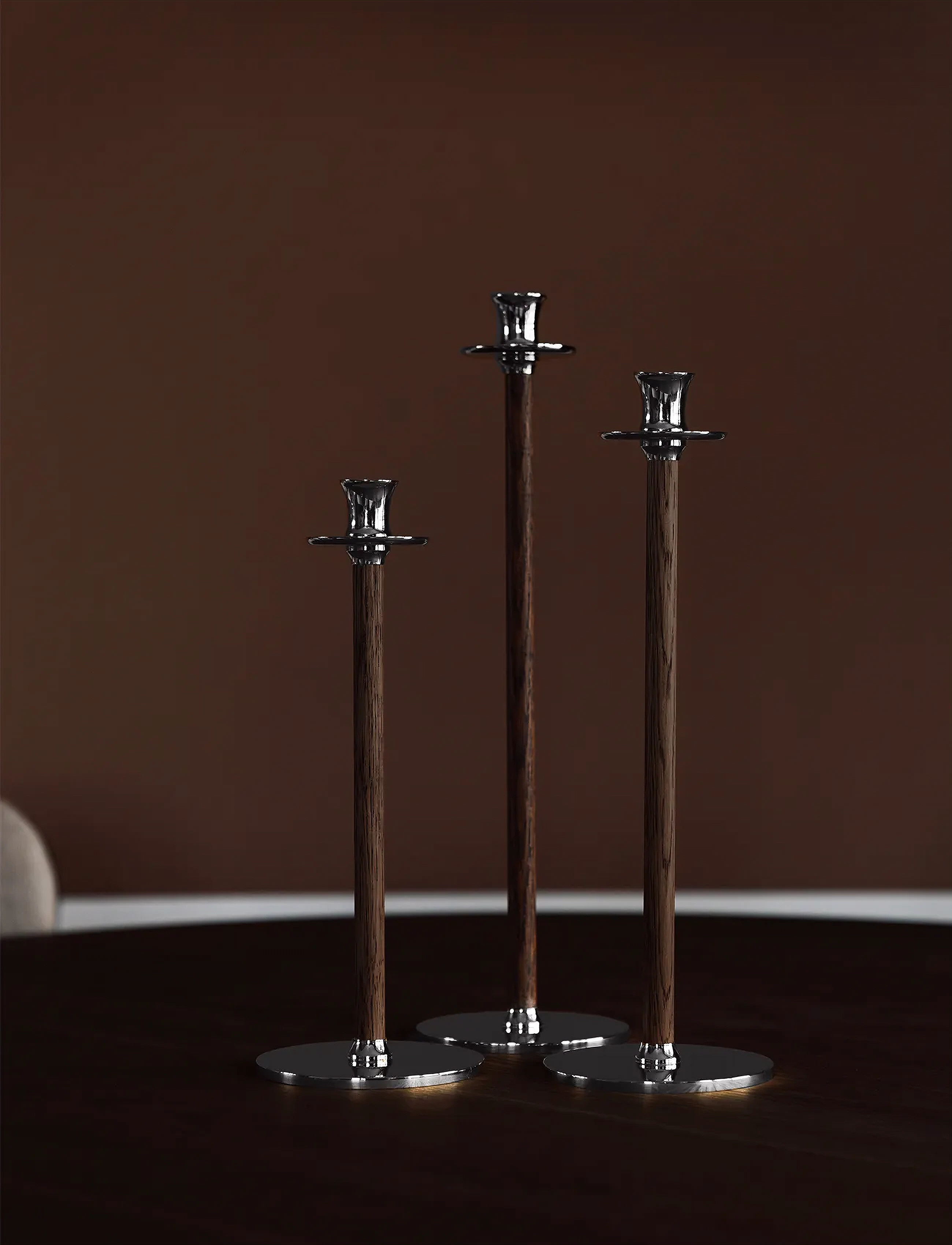 Hilke Collection Candlestand Alto Basso, Np, H30 cm, White, Lysestager & Lanterner > Lysestager, Unisex
