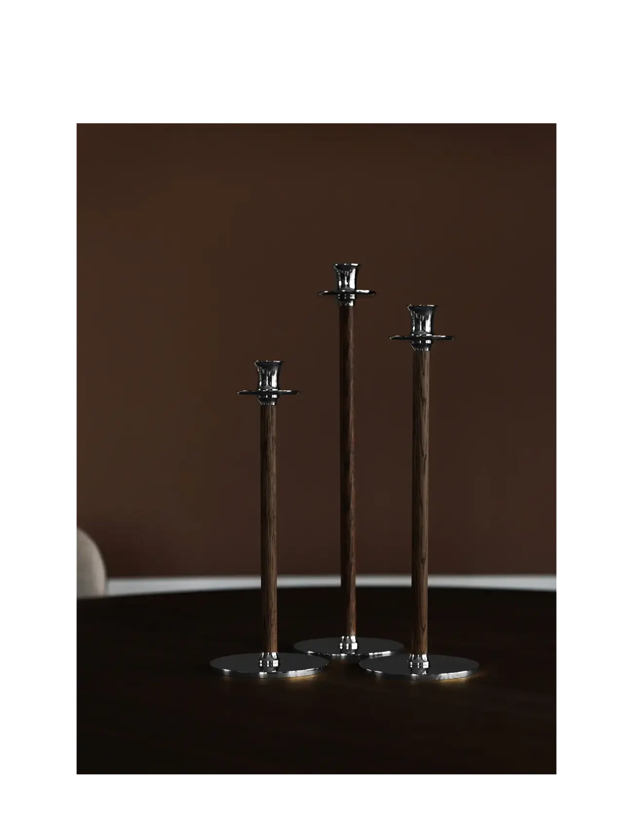Hilke Collection - Candlestand Alto Basso, NP - lysestager - silver - 3